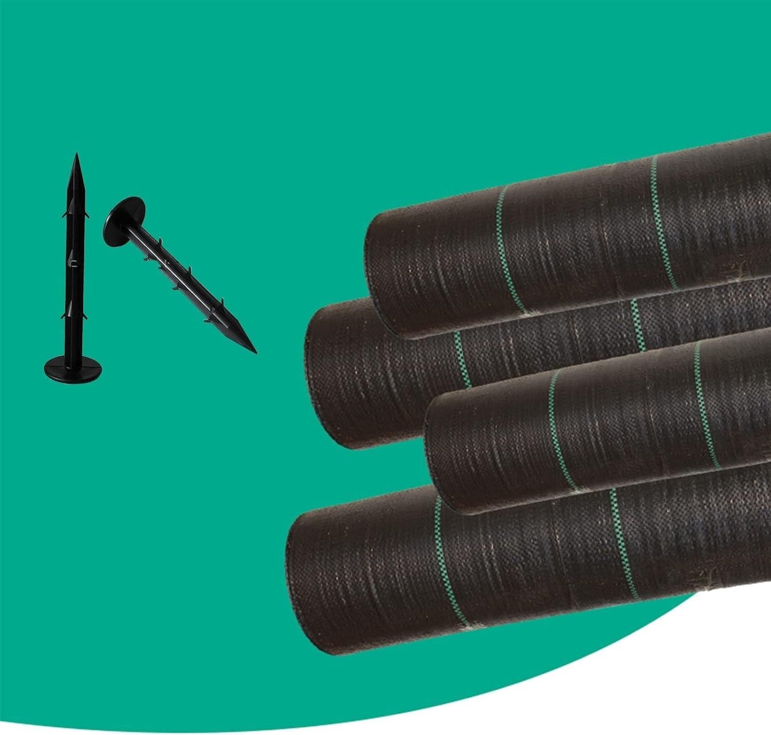EPANO LXXW Telo Pacciamatura Anti Erbacce Tessuto geotessile for diserbanti con Membrana da Giardinaggio for Film vegetale agricolo(1.5x100m/4.92x328ft)