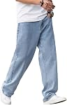 Baggy Jeans for Men Y2K Streetwear Vintage Wide Leg Loose Fit Denim Pants Hip Hop Skater Carpenter Jeans