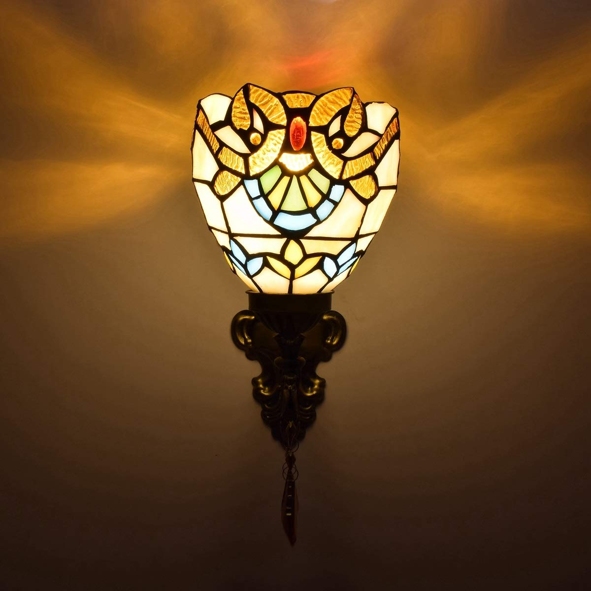 6-calowa brytyjska lampa z lustrem łazienkowym Klasyczna duszpasterska kryształowa lampka nocna kinkiet Barokowa lampa ścienna do przejścia