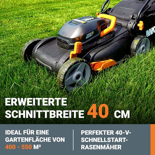 WORX WG743E Akku-Rasenmäher 40V, 40cm Schnittbreite