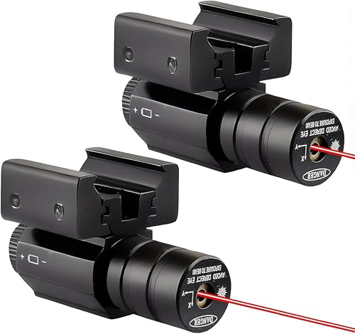 Paquete de 2 miras láser ajustables de punto rojo para pistola de caza de 110.787 in