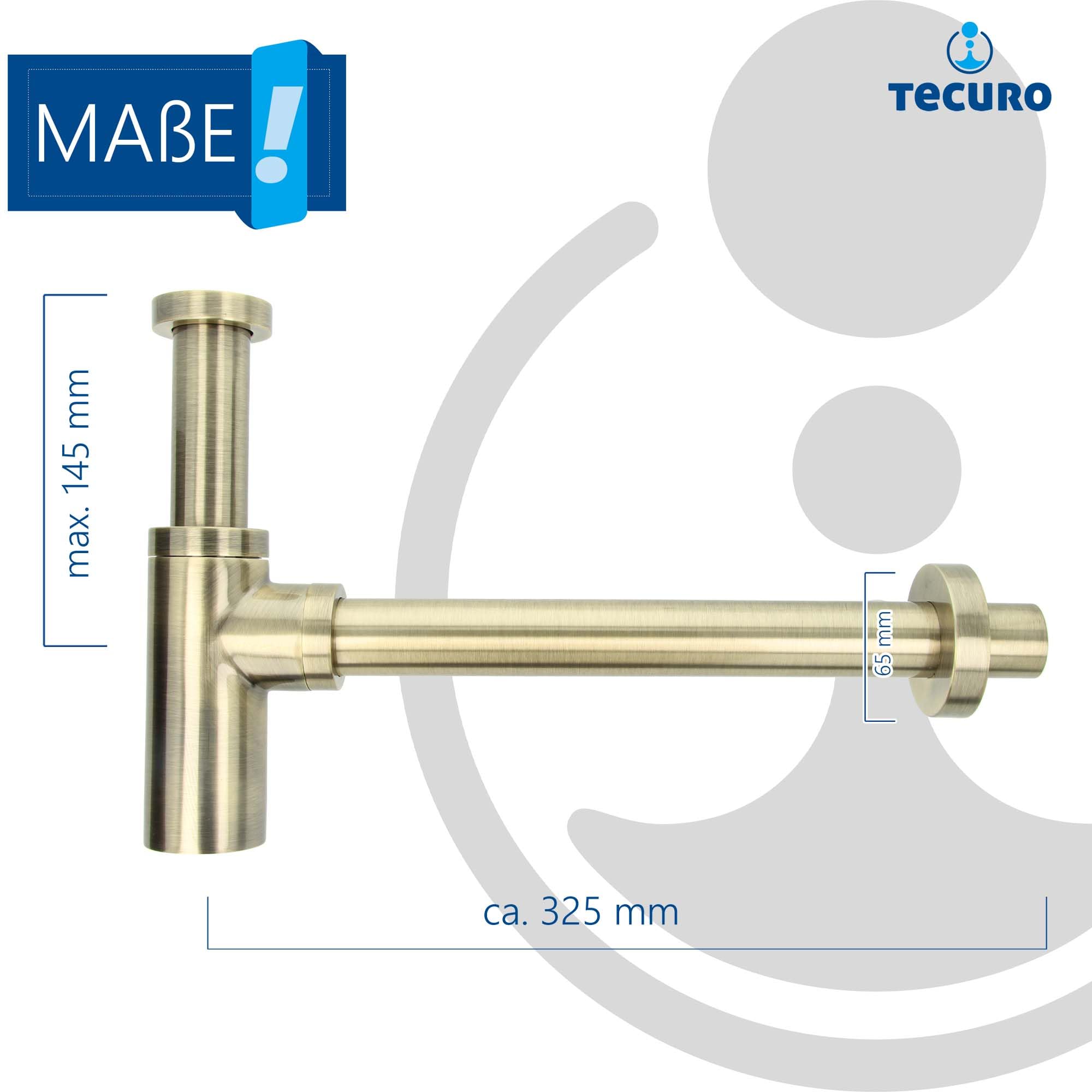 tecuro -575410- Designerski syfon do butelek zamknięcie rurowe - mosiądz brązowy