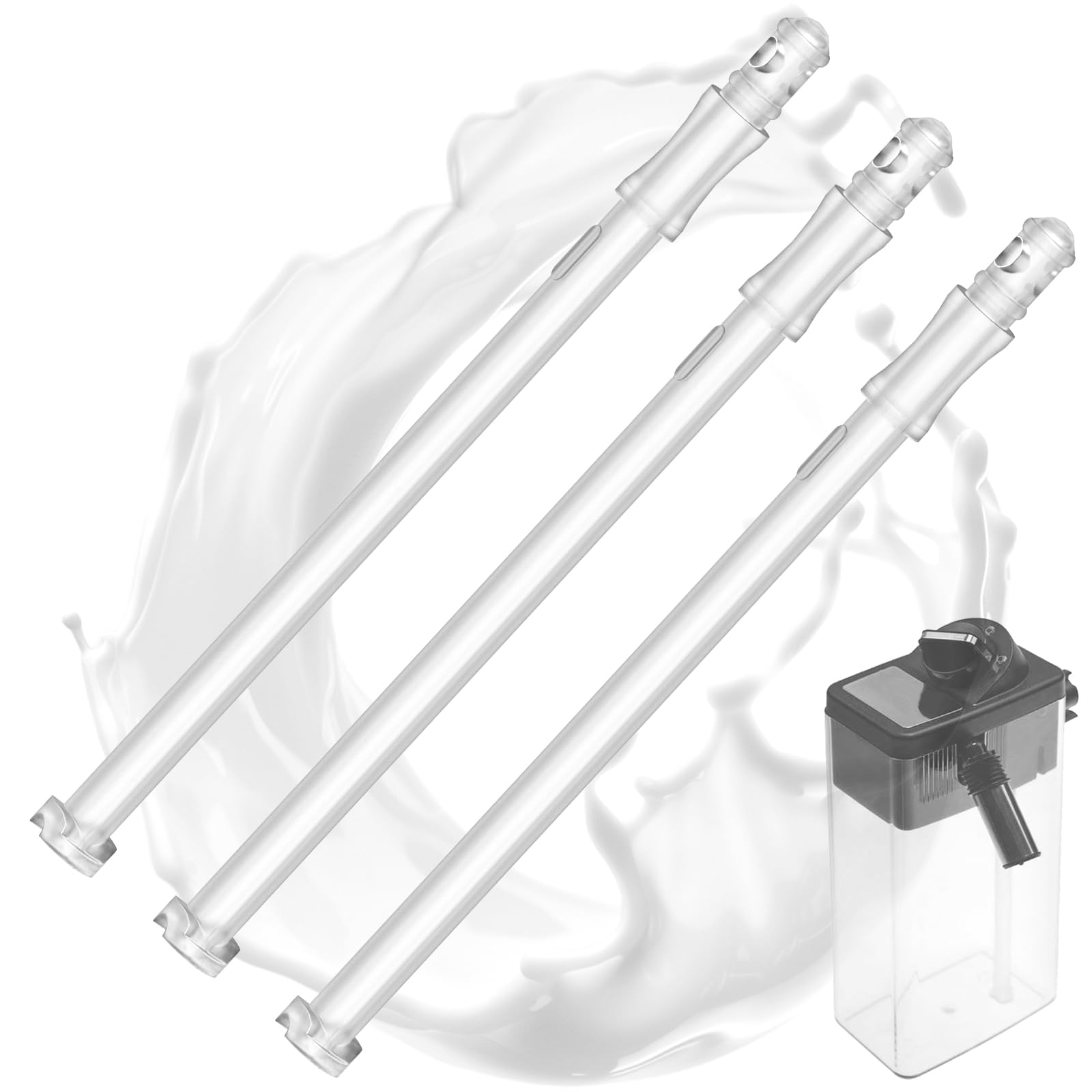3PCS Milchansaugrohr für DeLonghi ECAM ETAM ESAM, Ancable Hochwertige 15,7cm Milchschläuche Ersatz für DeLonghi Kaffeevollautomaten mit LatteCrema System 5313232961