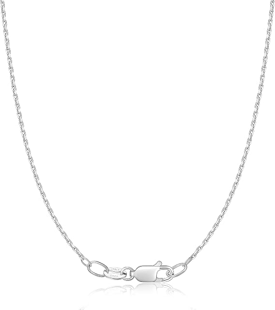 Godlovu 925 Sterling Silver Chain for Women Girls, 1.1MM Silver Chain Necklace for Women with Upgraded Lobster Clasp Jewelry Gift for Women Girls Super Thin Sturdy Necklace Chains 14,16,17,18,20,22,24 Inch