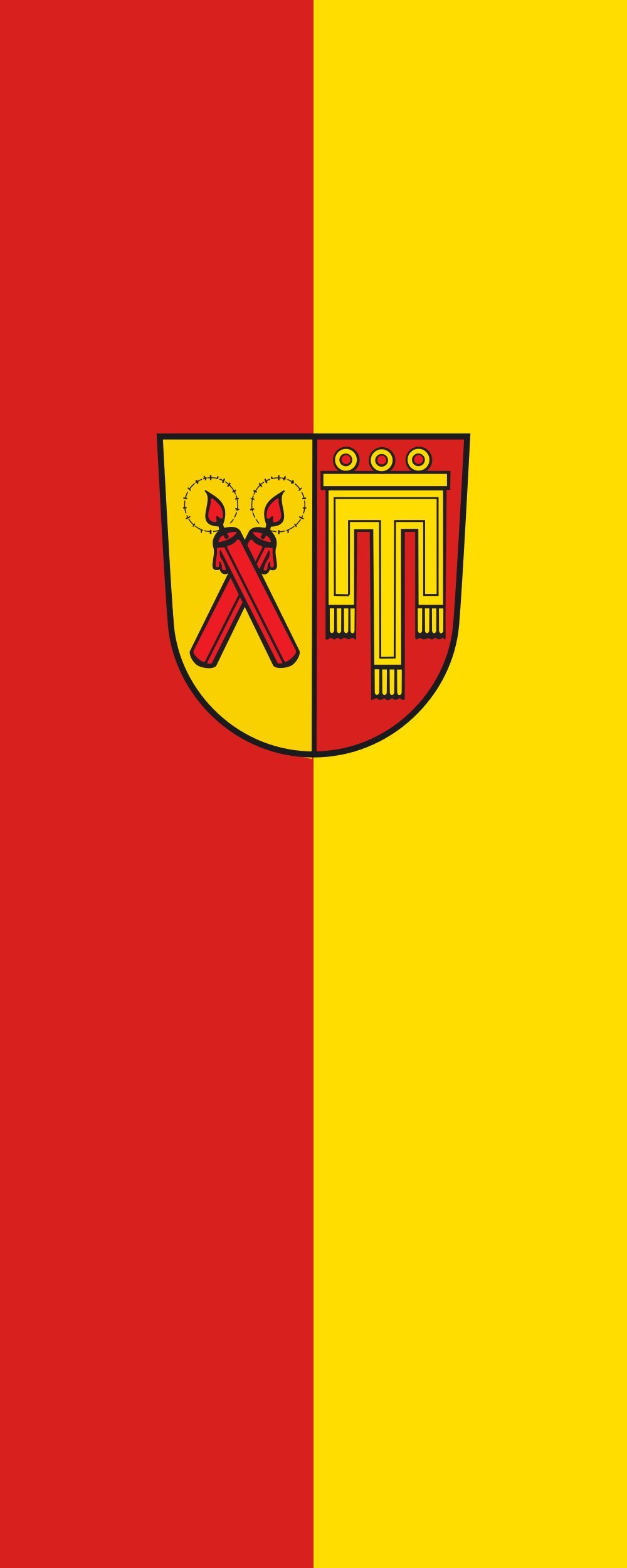 Drapeau Kirchdorf an der Iller en maille robuste pour pavillon de 3.5m²