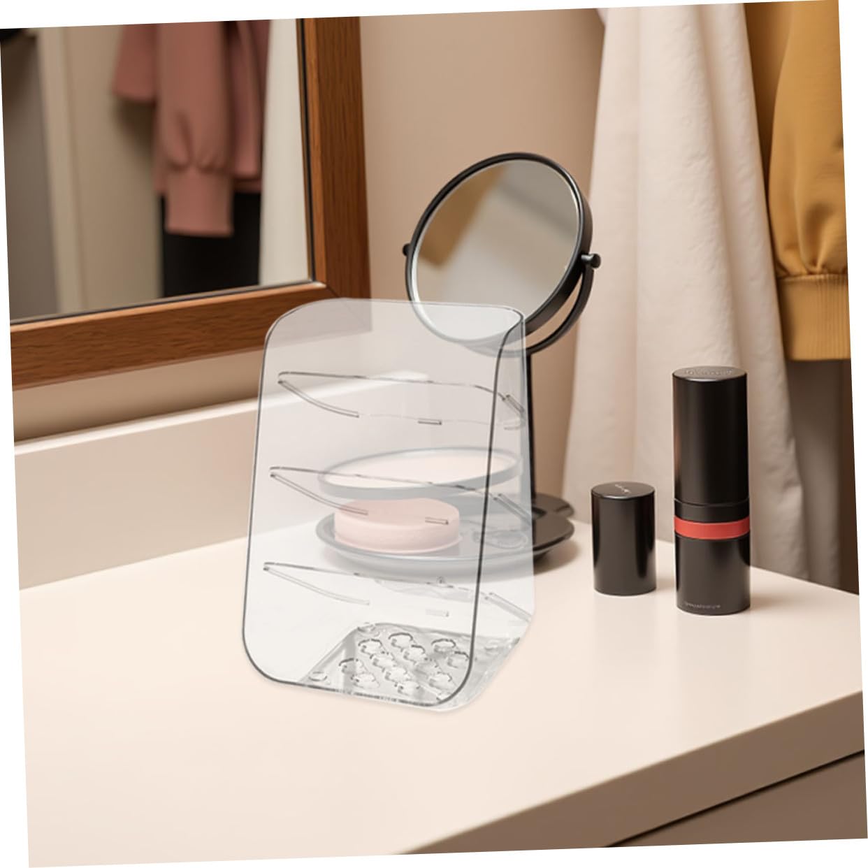 2 Pezzi Organizer Scrivania Multi Funzionale Penne e Cosmetici con Base Stabile per Ufficio e Casa Organizer Desktop per Cancelleria e Prodotti