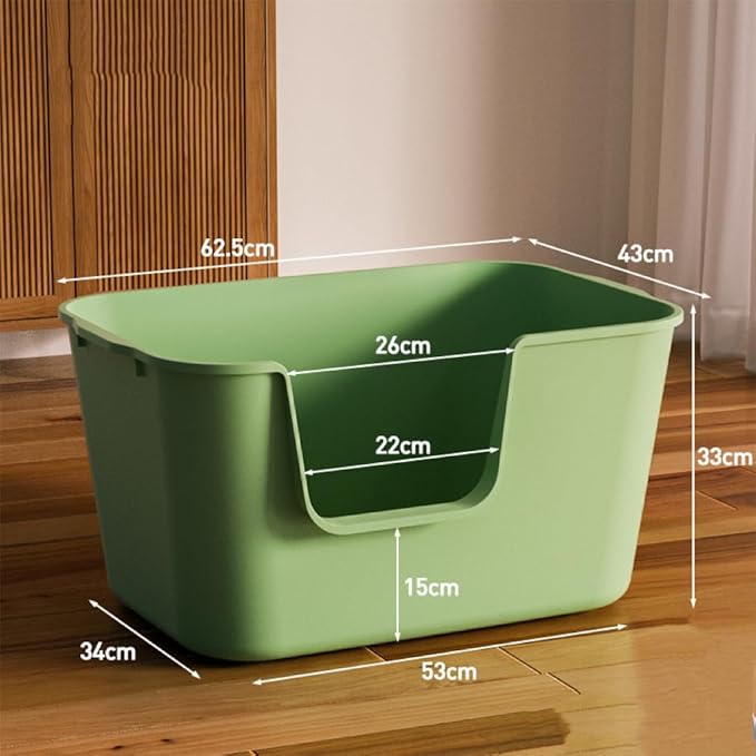The tool-free assembly of this litter box makes it easy to set up and use. It is made of durable materials that are easy to clean, ensuring a hygienic environment for your cats. The jumbo size of the litter box provides ample space for your cats to move around comfortably while doing their business.