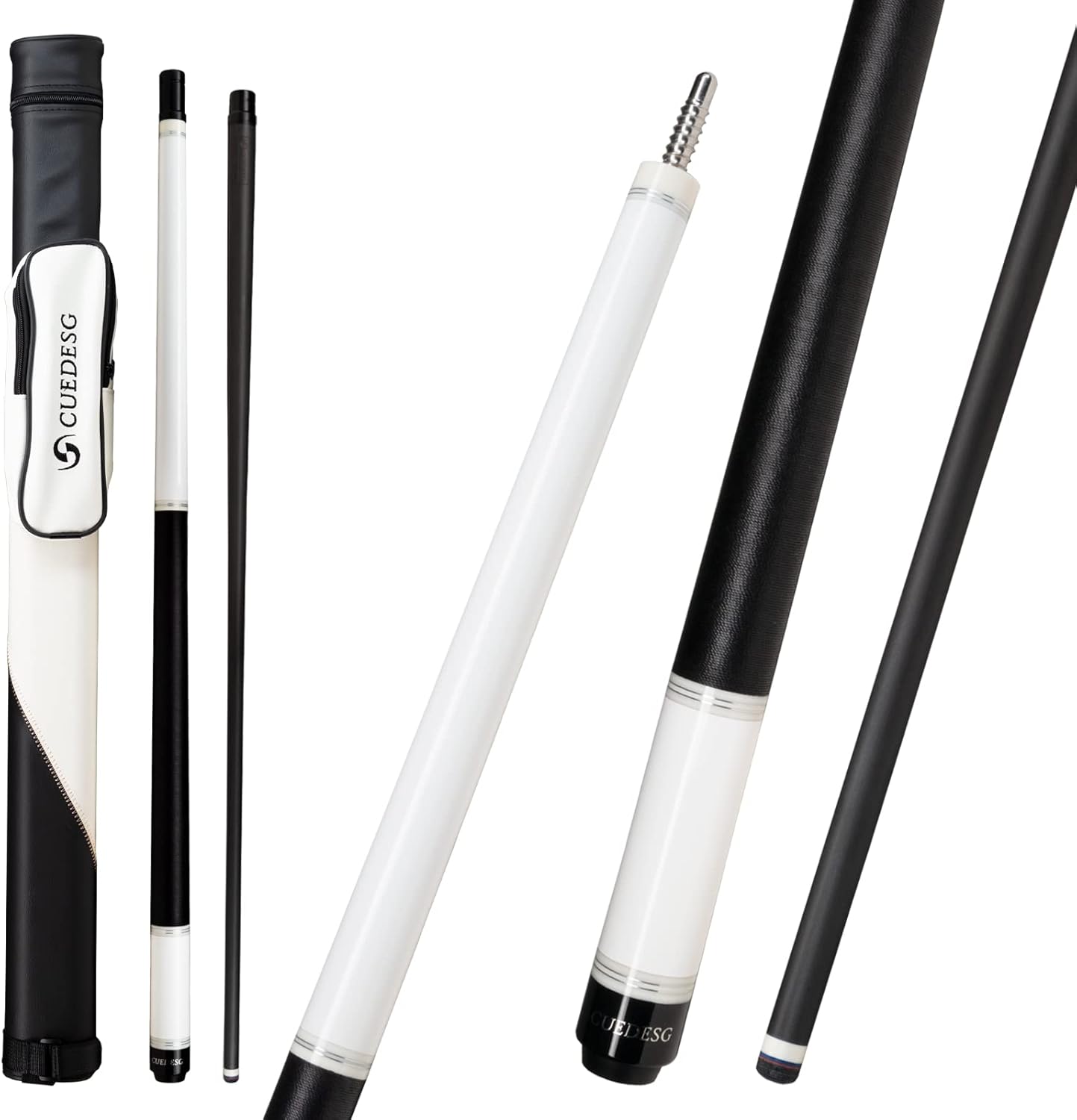 CUEDESG Carbon Fiber Pool Cue Stick 10.5mm/11.8mm/12.5mm,Low Deflection Pool Stick,Professional