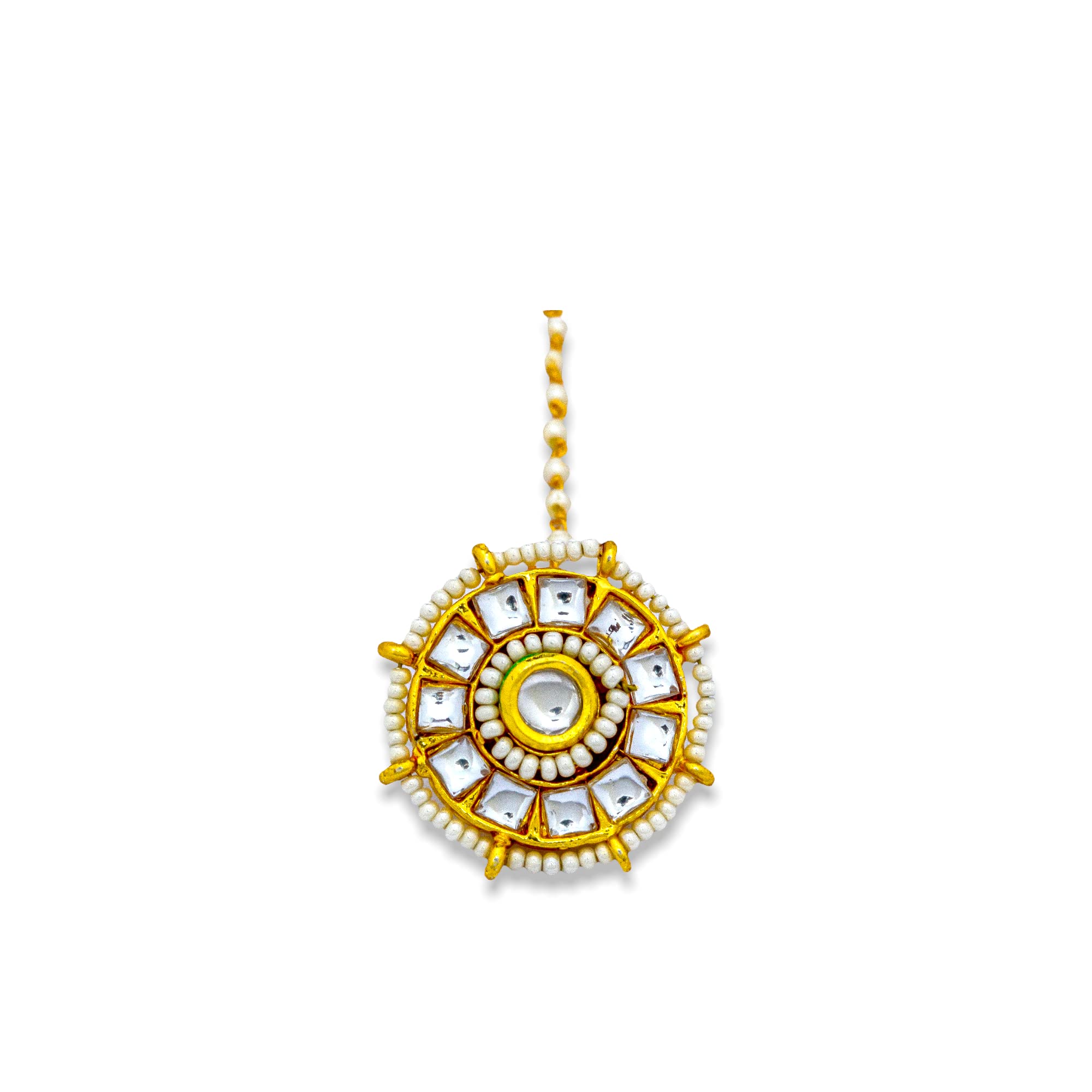 Maang Tika 18K Gold Plated Alloy Borla Traditional Pearls Kundan Studded Maang tikka for wedding Forehead jewellery Tikka for Women and Girls (Ethnic Gold) (Kundan Borla) (B0B3J9PH6S) Amazon Price History, Amazon Price Tracker