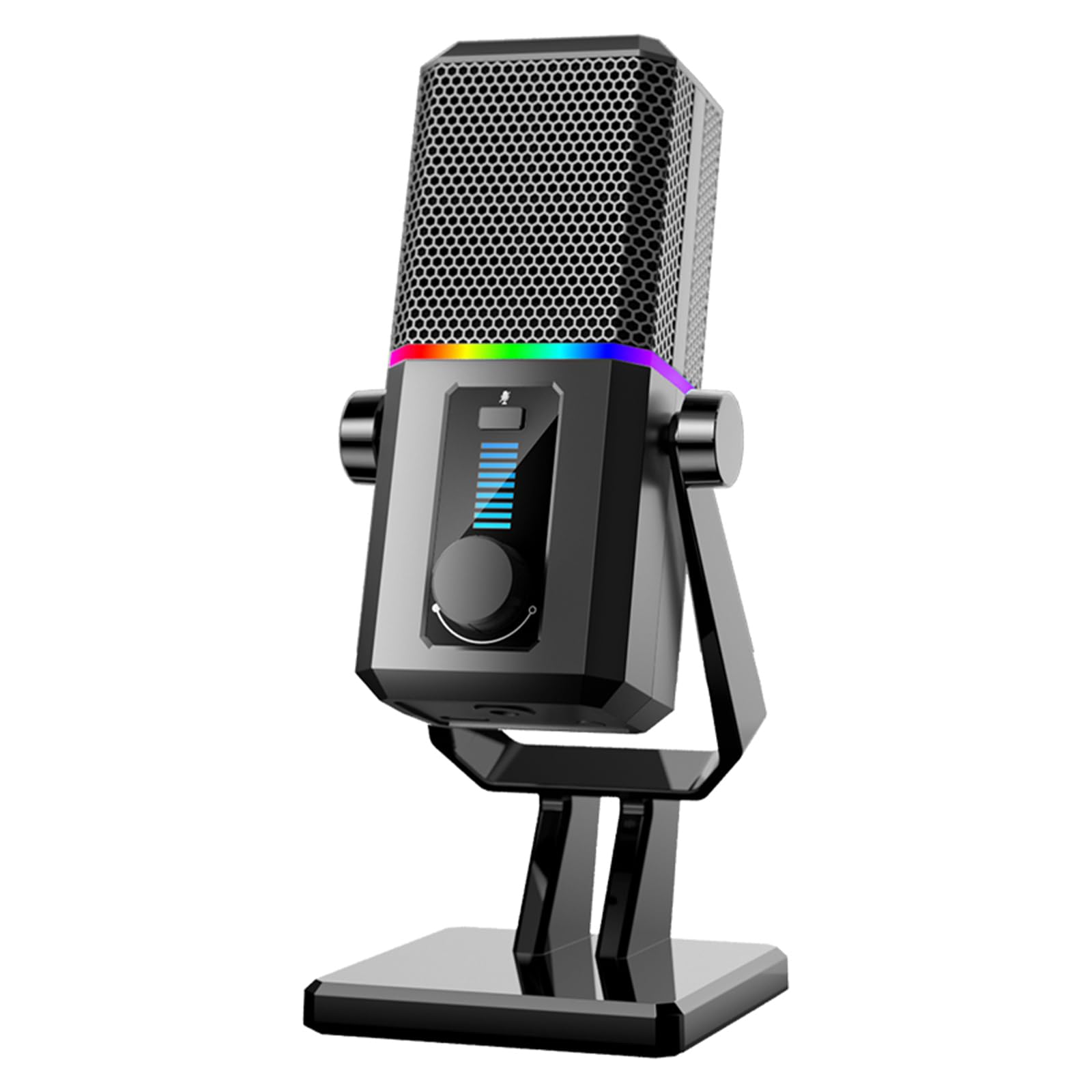 Microfono USB da studio regolabile 20Hz-20KHz con cancellazione del rumore per podcast professionali Gioco Streaming Desktop Mic