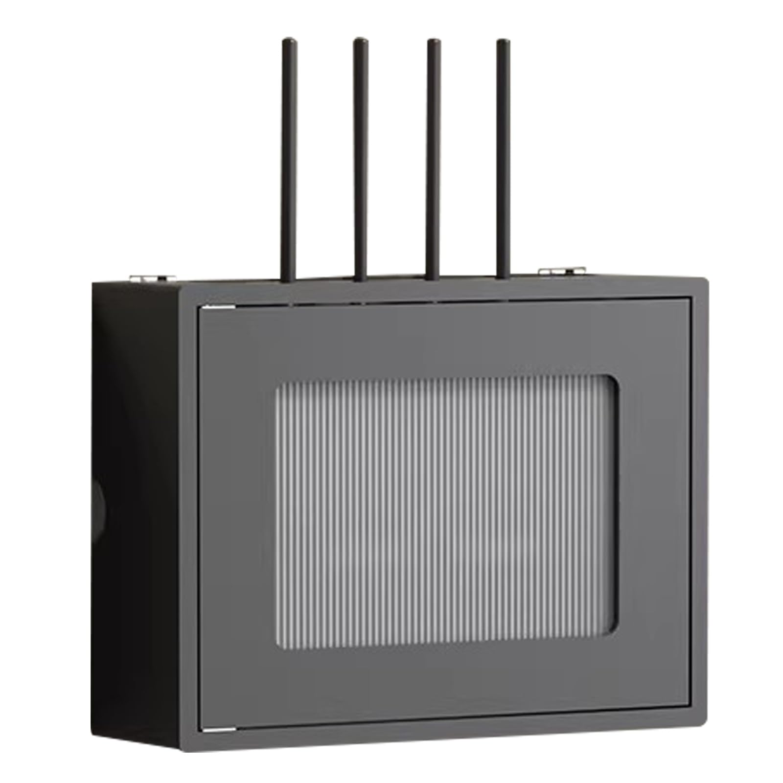 Rangement routeur WiFi cache box internet noir double couche