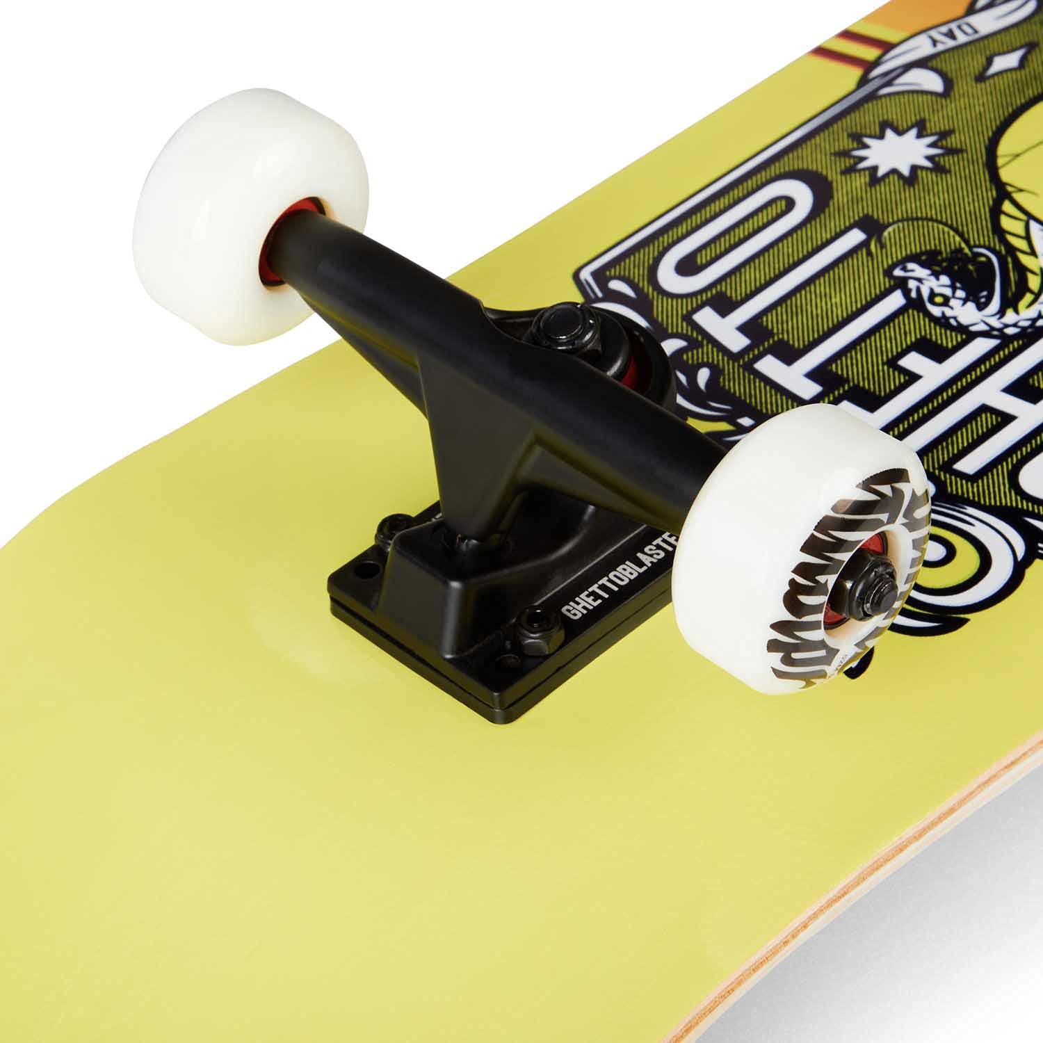 Skateboard complet professionnel, débutants, enfants, adultes, planche en érable 7 couches, roulements ABEC 9, roues 52 mm, poids max 90 kg, Skull Red Yellow 8.0"