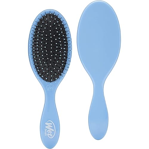 Wet Brush Original Detangler Brush - Sky - All Hair Types - Ultra-Soft IntelliFlex Bristles Glide Through Tangles with Ease - Pain-Free Comb for Men, Women, Boys and Girls