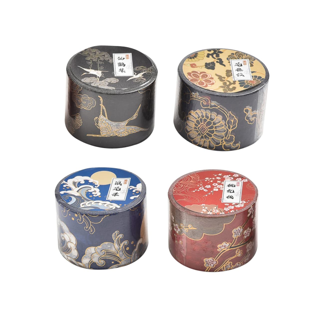 SEWACC 12rollen Washi Tape Mit Hot Stamping Design Pfirsichzweig Welle Blüte Dekoratives Klebeband Für Scrapbooking Journaling Und -projekte Für Kreative Bastelarbeiten