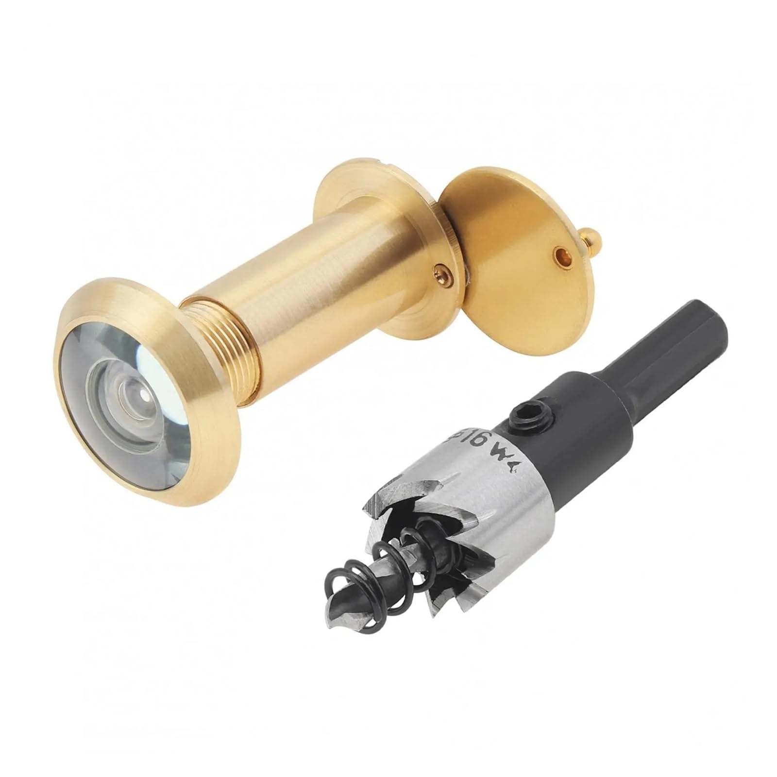 Gwyzax Color-Gold Peep Holes For Door 2Set 16Mm High Definition Door Viewer For 1.33Inch To 2.3Inch Door Thickness Home Office Hotel With Rotating Privacy Cover(Color-Gold)