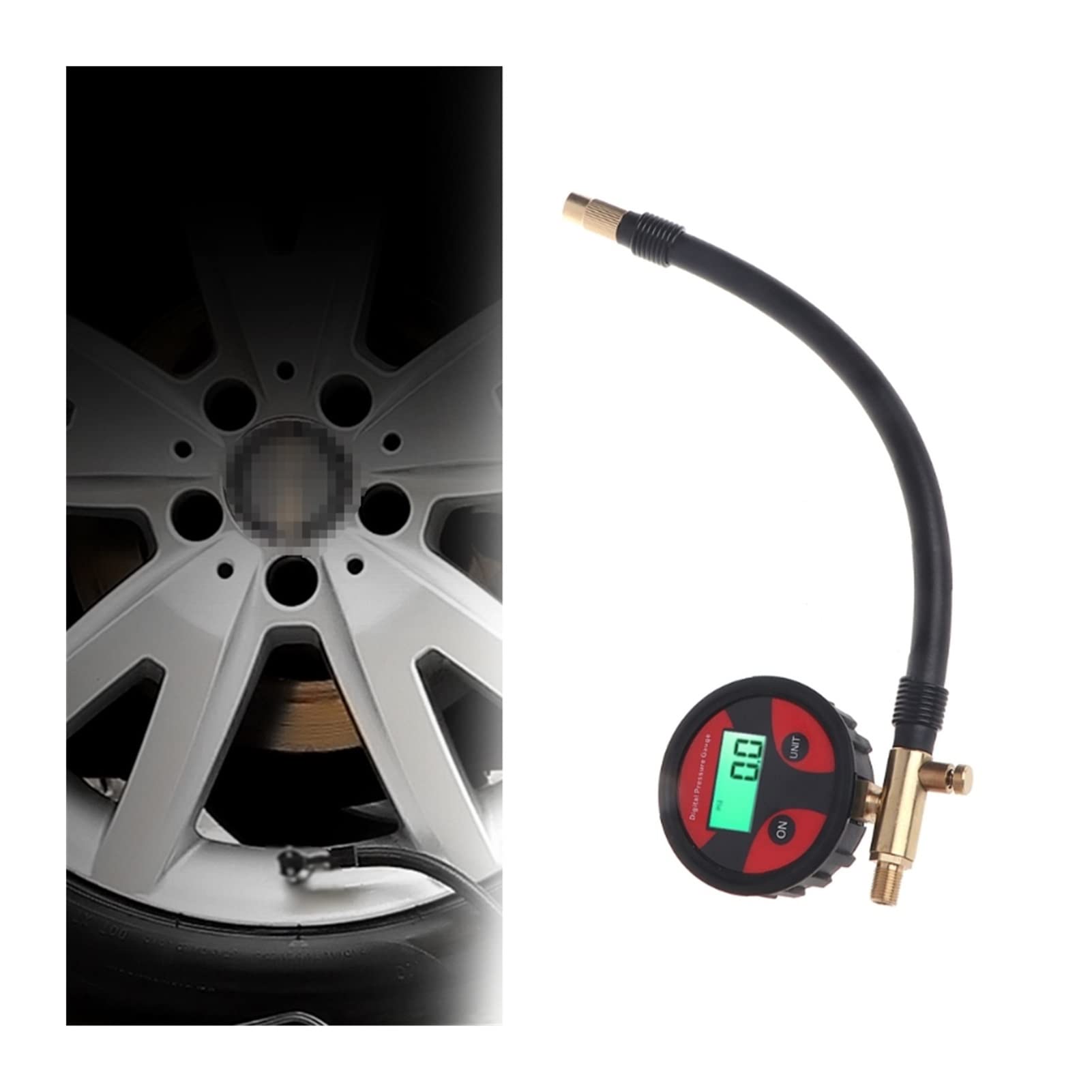 0-200PSI Manometro Digitale per Pneumatici Manometro LCD per Auto Moto
