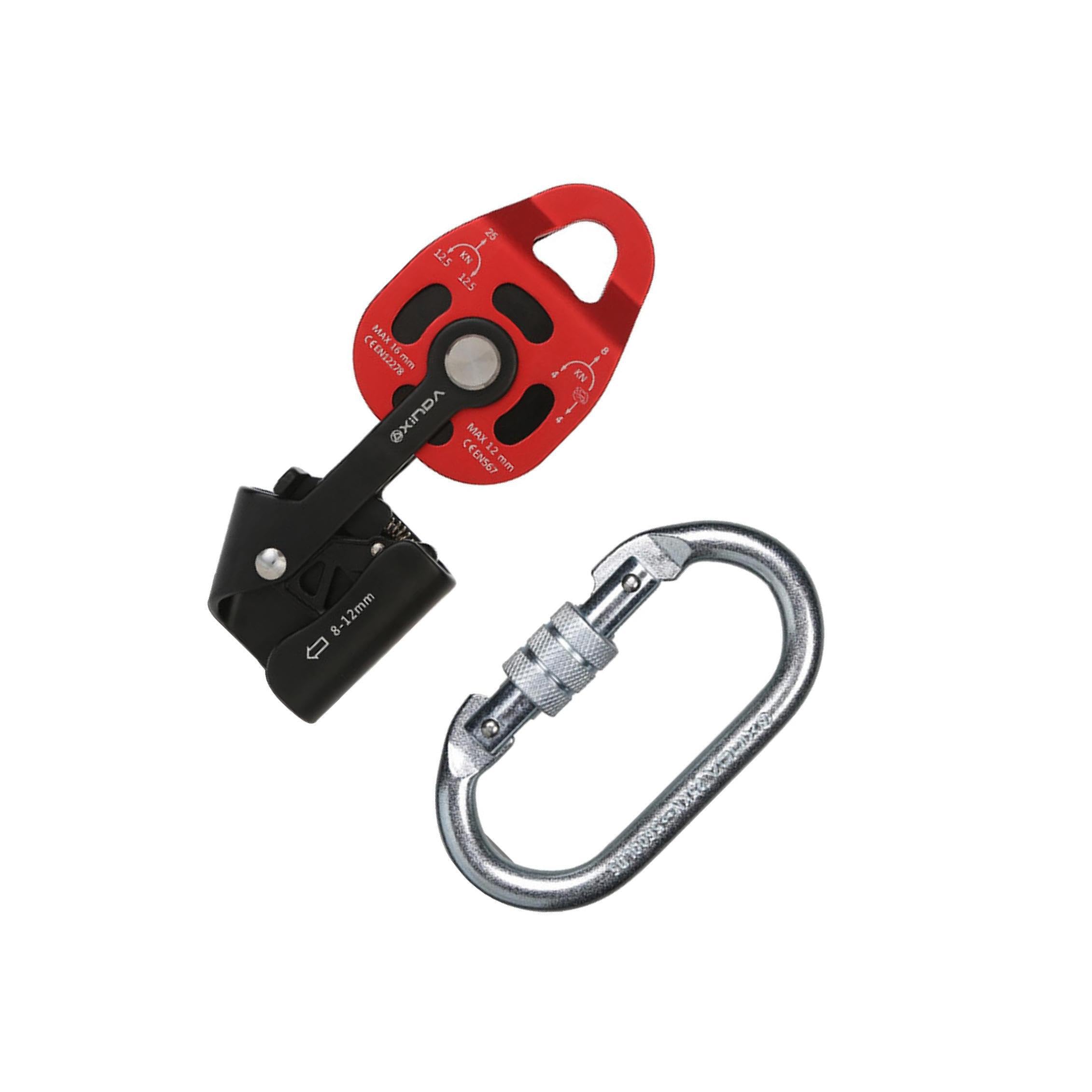 Per Sistema di Sollevamento per Arrampicata, Elevata tenacità, Resistenza 25 KN, Facile processo di Cattura con camma, Adatto per funi da 8-12 mm,