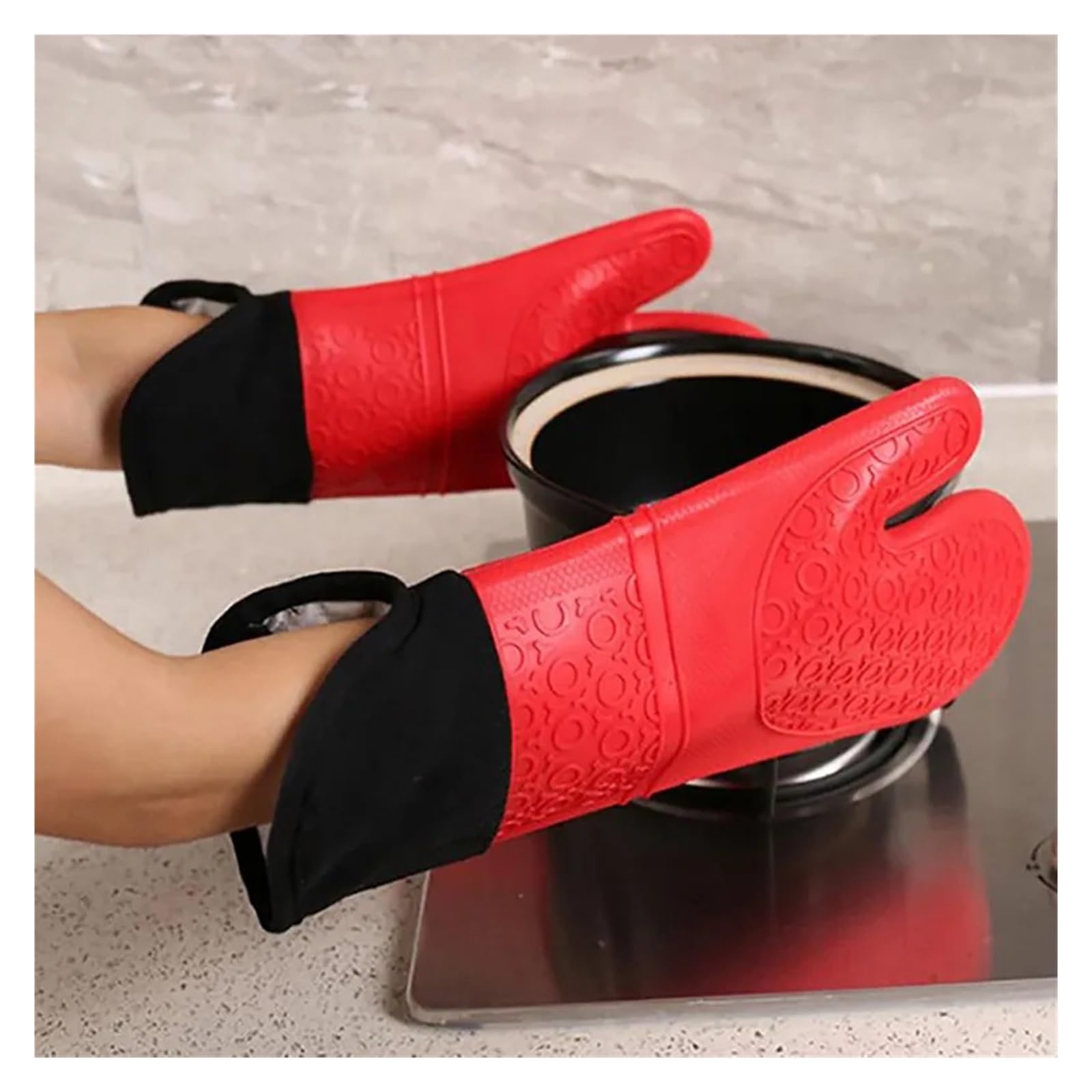 Gants de Cuisine Confortables en Silicone Isolant, 1 pièce, pour Four et Micro-Ondes. Idéaux pour la Maison, la Cuisine et Les pâtisseries.