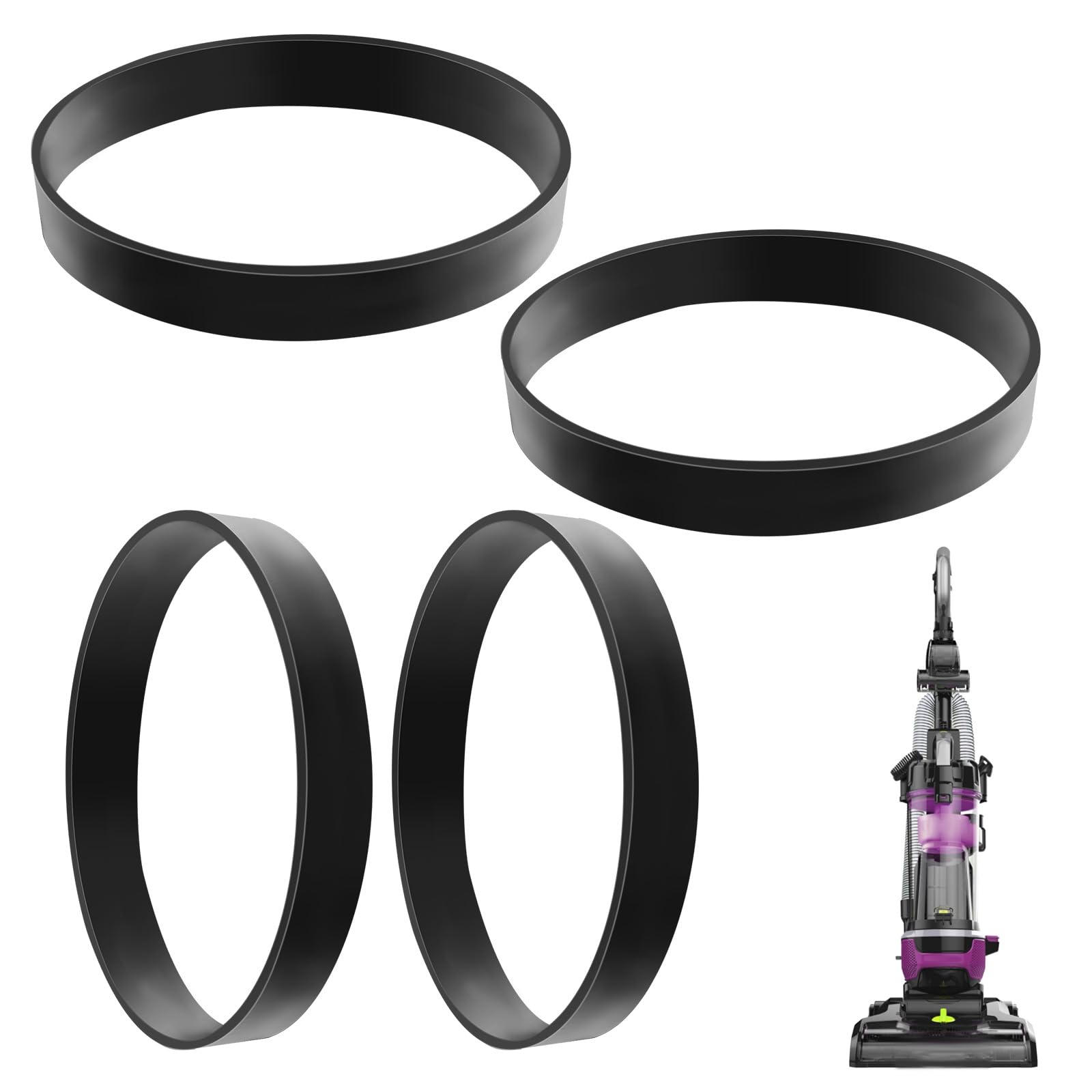 4pcs 301291 Vacuum Cleaner Belts, Not Easy to Break Vacuum Cleaner Belts Replacement Parts Vacuum Belt Compatible with Kirby All Generation Series