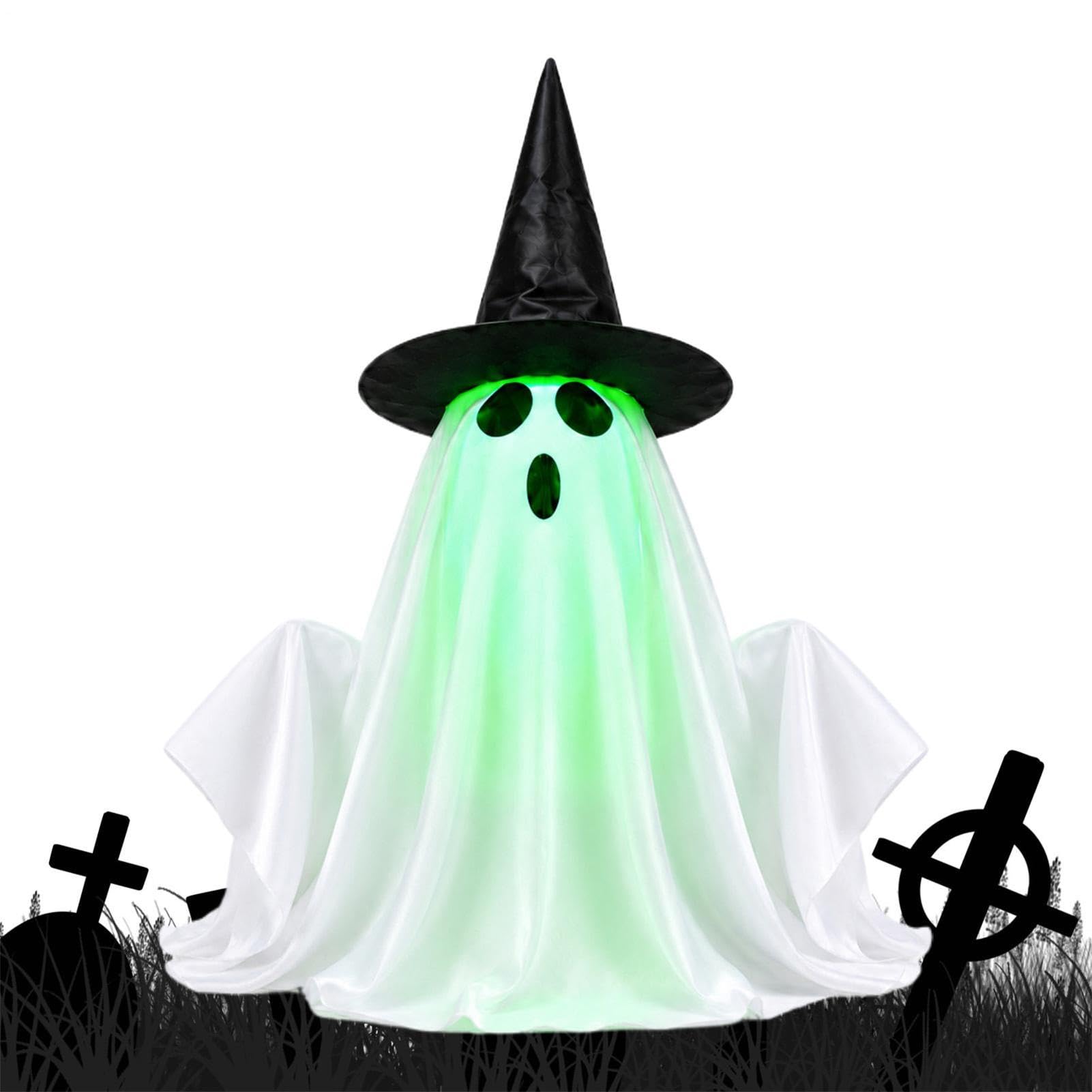Dekoracja Halloween duch urocza świecąca statuetka dekoracja