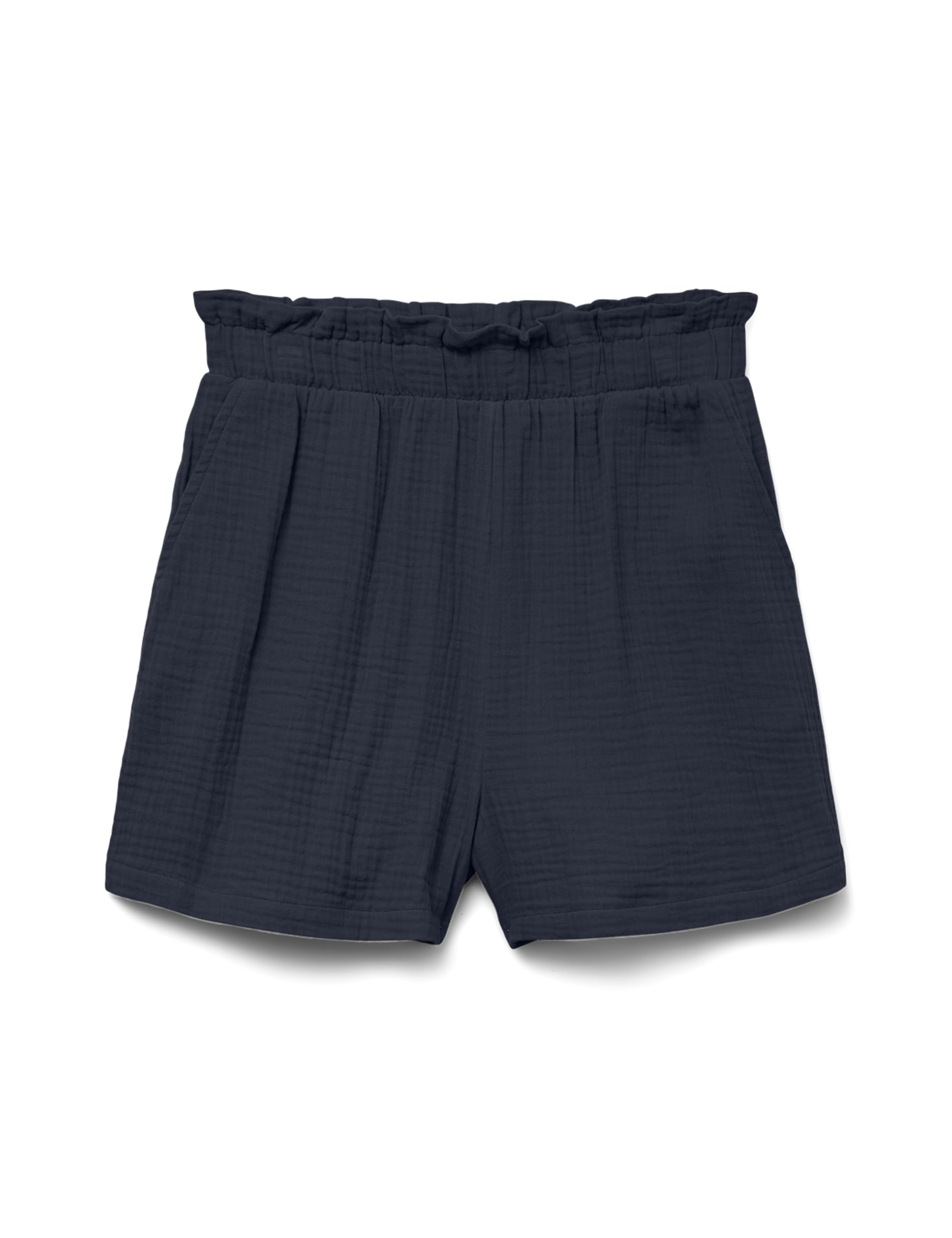 VERO MODA Damen Shorts mit elastischem Bund und Crepe Textur Paperbag