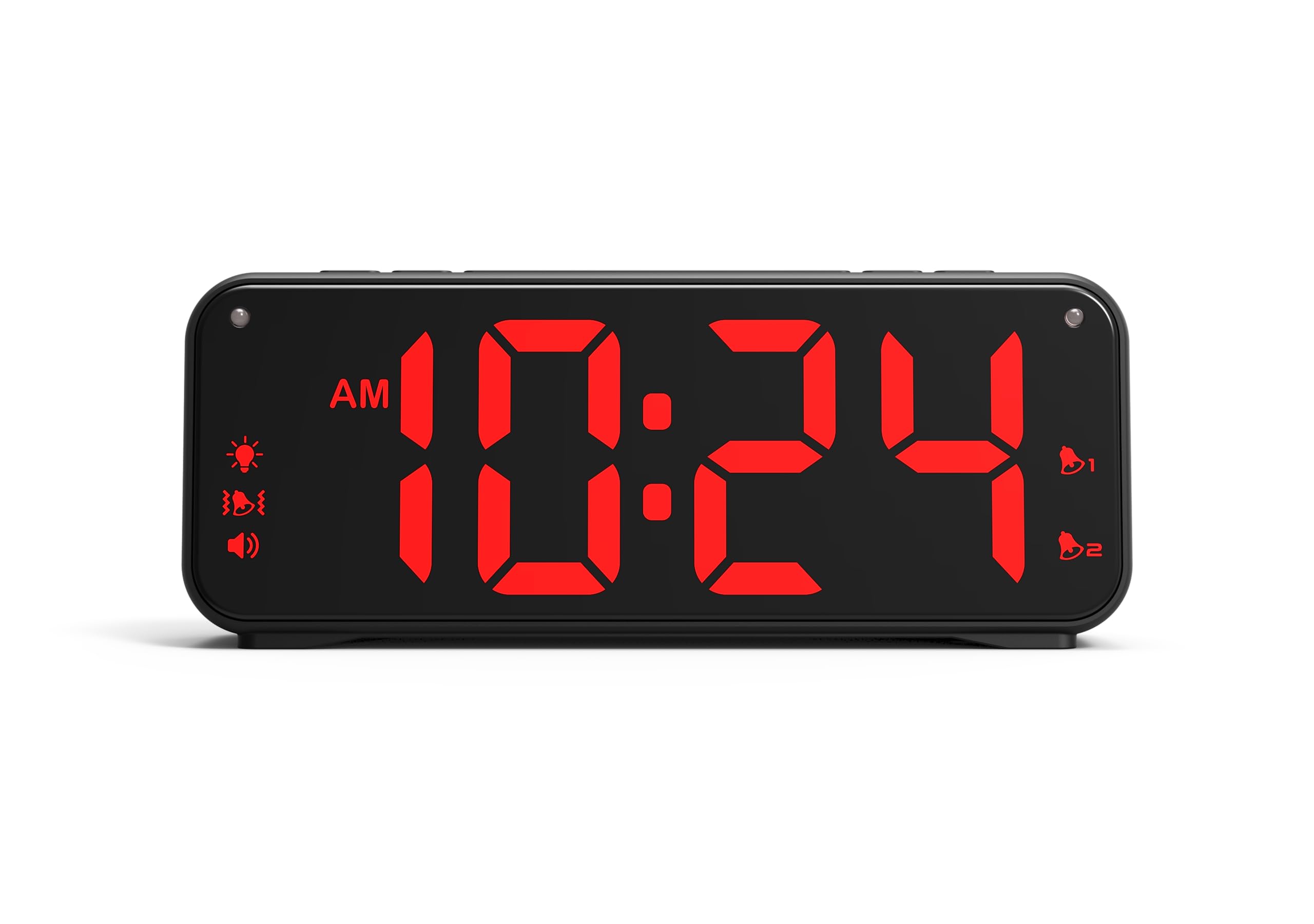 Orologio professionale VIBRATION Orologio da tavolo XXL display anziani sveglia vibrante allarme vibrazione, 2 allarmi regolabili + cuscino vibrante per letto per non uditi, anziani + dormiente