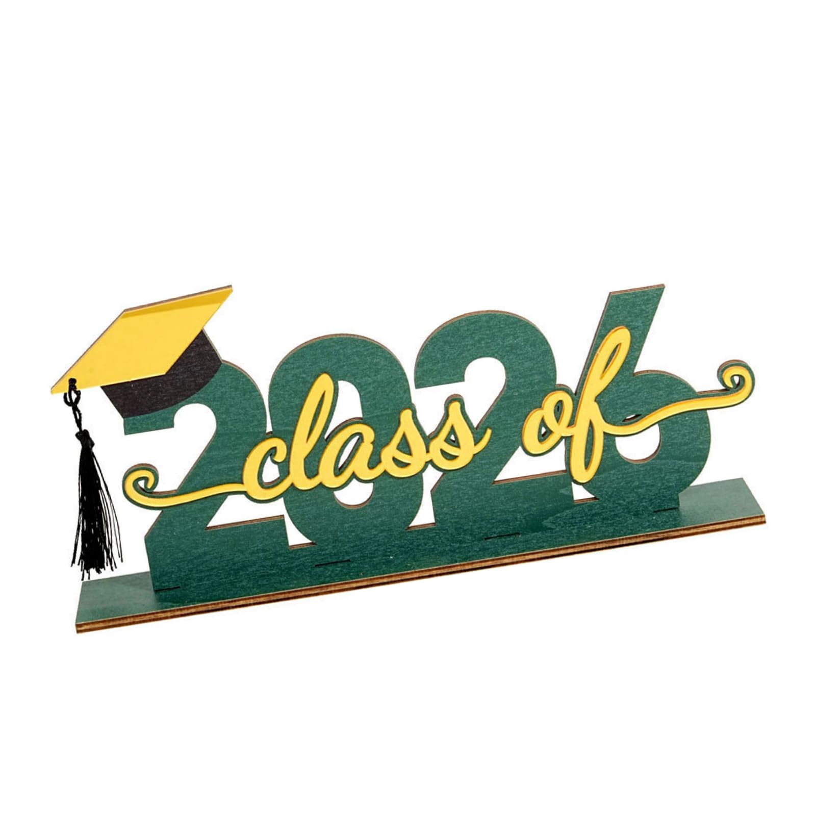 Nucelit 2026 Graduation Decorations Class of 2026 Congrats Grad Wooden Table Centerpieces Graduate Table Signs 11.8×5.3inches Wood Decor