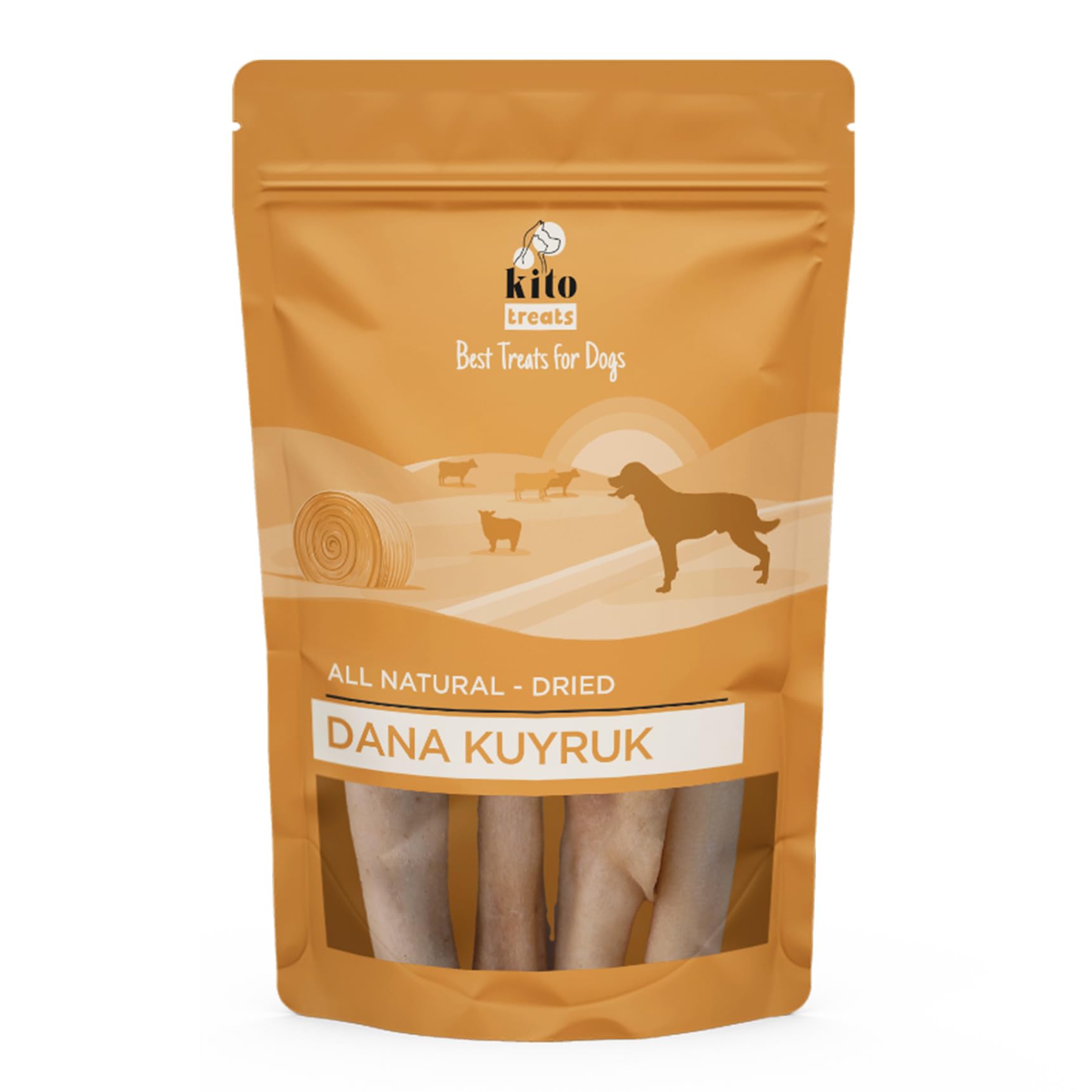 Kito Kurutulmuş Dana Kuyruk Çiğnemelik Köpek Ödül Maması%100 Doğal, Glutensiz, Organik 100 gr(Dog Treat)