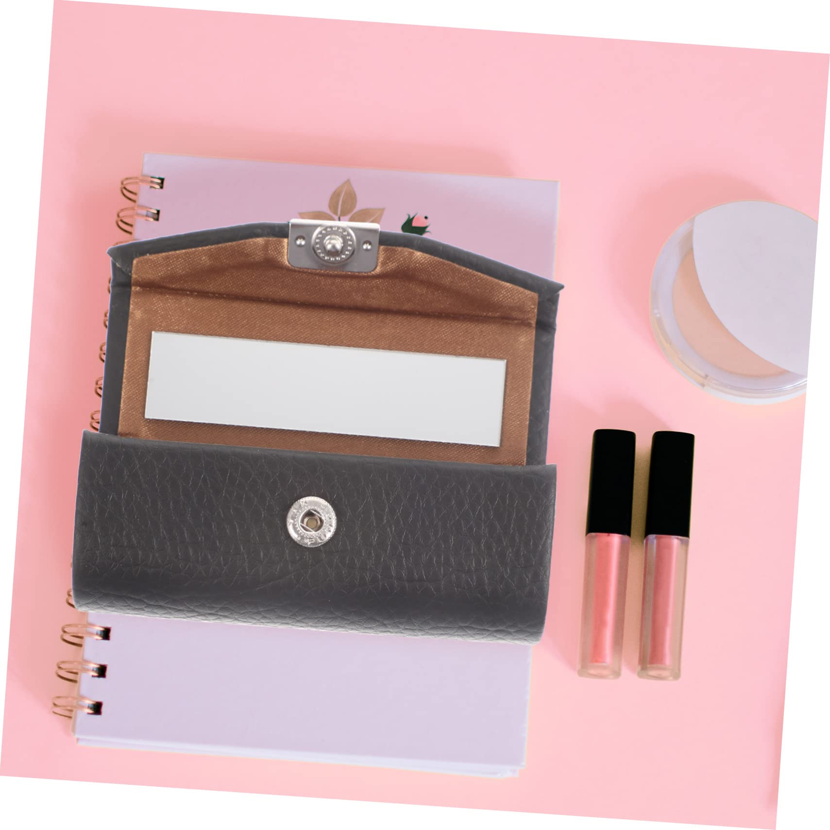 HAPINARY Leather Lipstick Case with Mirror - Image 4