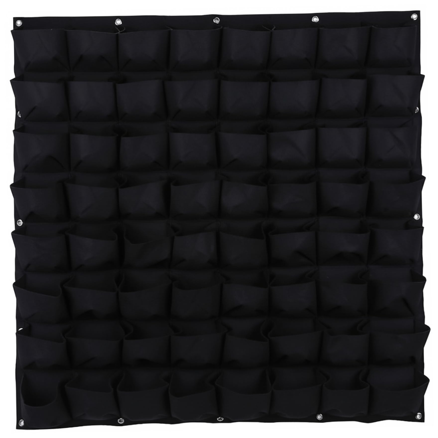 Macetero vertical de pared con 64 bolsillos de tela para jardín interior y exterior