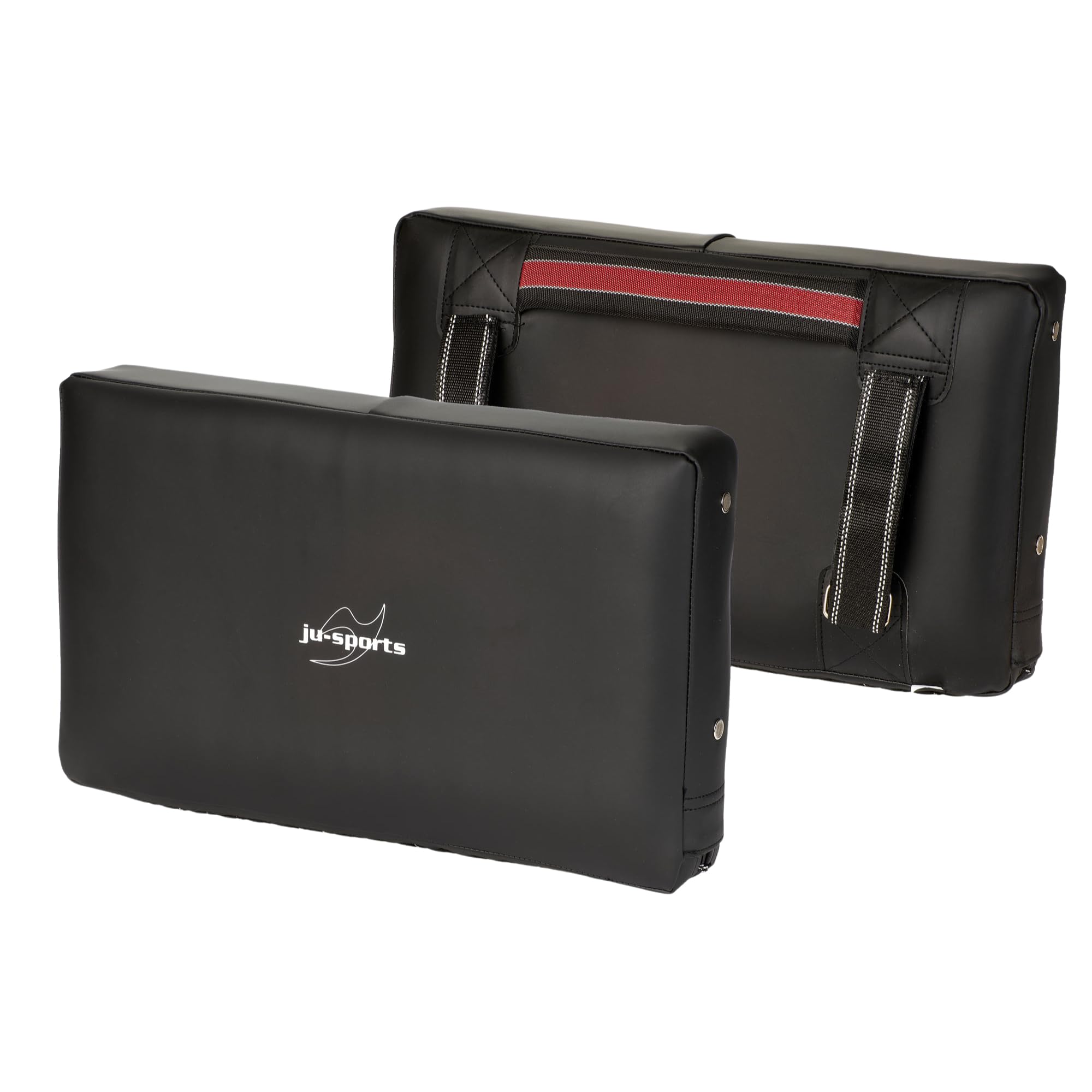 Ju-Sports Doppelhand Schlagpolster Kampfsport 1 STK I Große Pratze aus Kunstleder I Ideal zum Trainieren von Kicks I 3 Klettschlaufen I 48 x 28 x 8cm