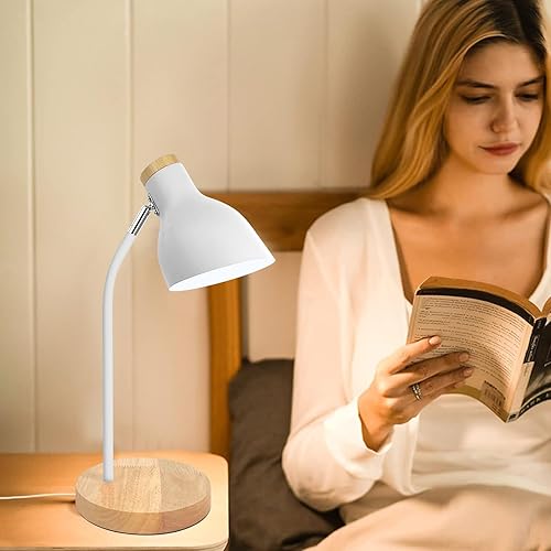 Miniatura 3 de Himmel Lámpara de escritorio, lámpara de mesa de metal ajustable, lámpara de mesa para niños para dormitorio, sala de estar, enchufe E27 para leer