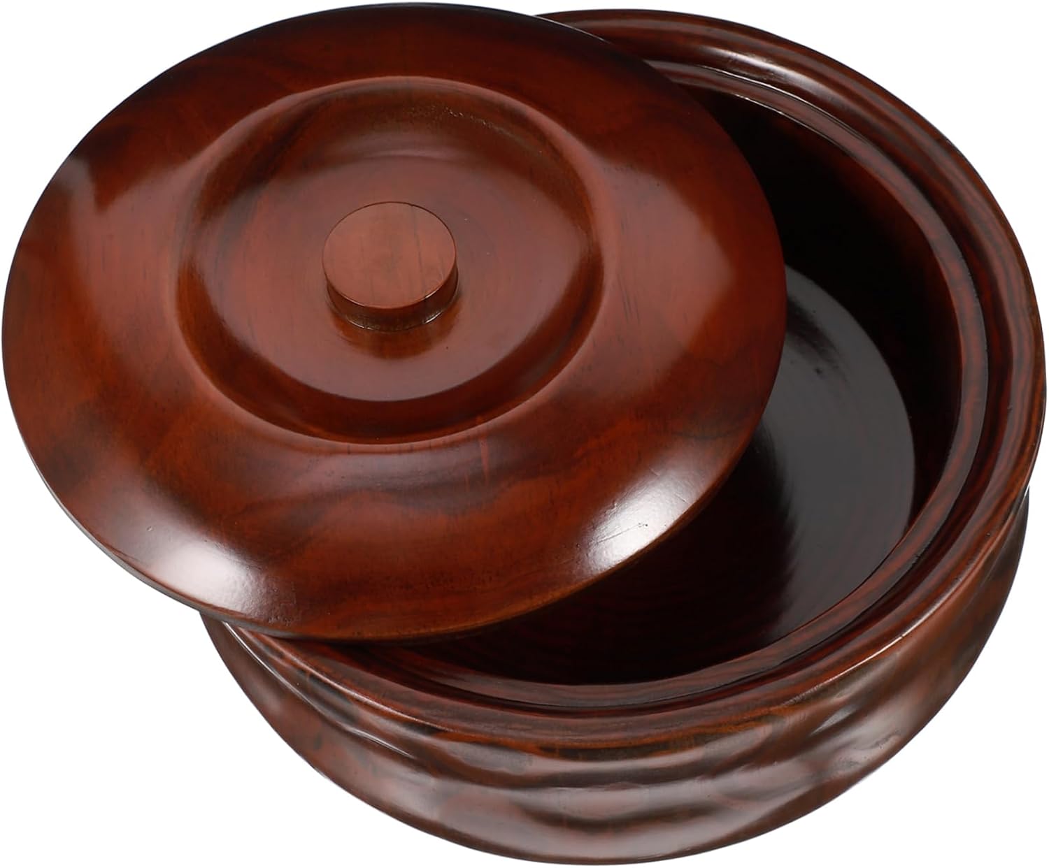 Wooden Snacks Bowl with Cover Fruit Serving Dish for Home and Store Use Retro Style Snack Holder Easy to Clean Food Grade Wood