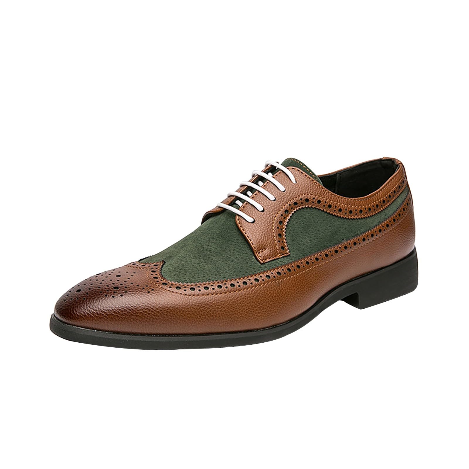 Scarpa Derby Uomini Pelle Artificiale Scarpe Vestite Business Scarpe Per Il Tempo Libero Basso Dressing Casual Classico Vintage Lussuoso Discreto per Attività Ufficiale