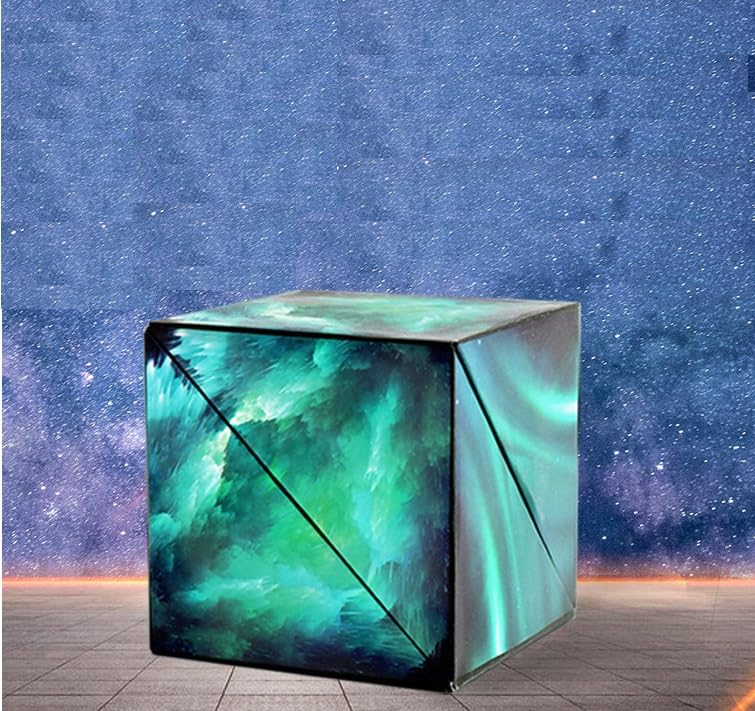 Image of ZURATO Shape Shifting Box Puzzle Cube, Shifting Shape Magic Cube Puzzle Toy, Multiple Structure Creativity Puzzle Cube for Kids and Adults, Size- 6.5 x 6.5 x 6.5 cm (Green)