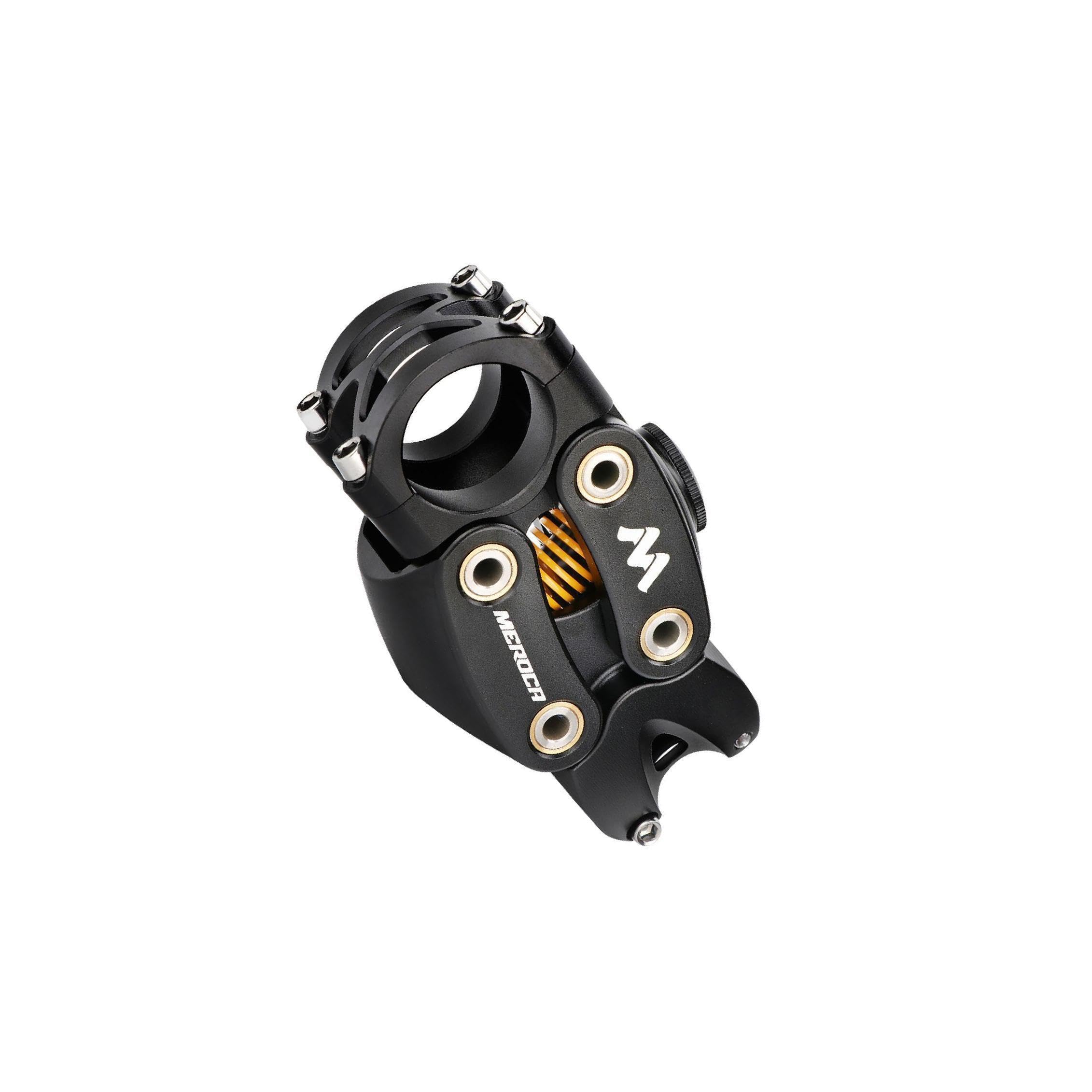 Rialzo regolabile per attacco manubrio bici da 8 mm con assorbimento degli urti, garantisce un'esperienza di guida in montagna confortevole. Rialzo regolabile per bici da 31,8 mm.