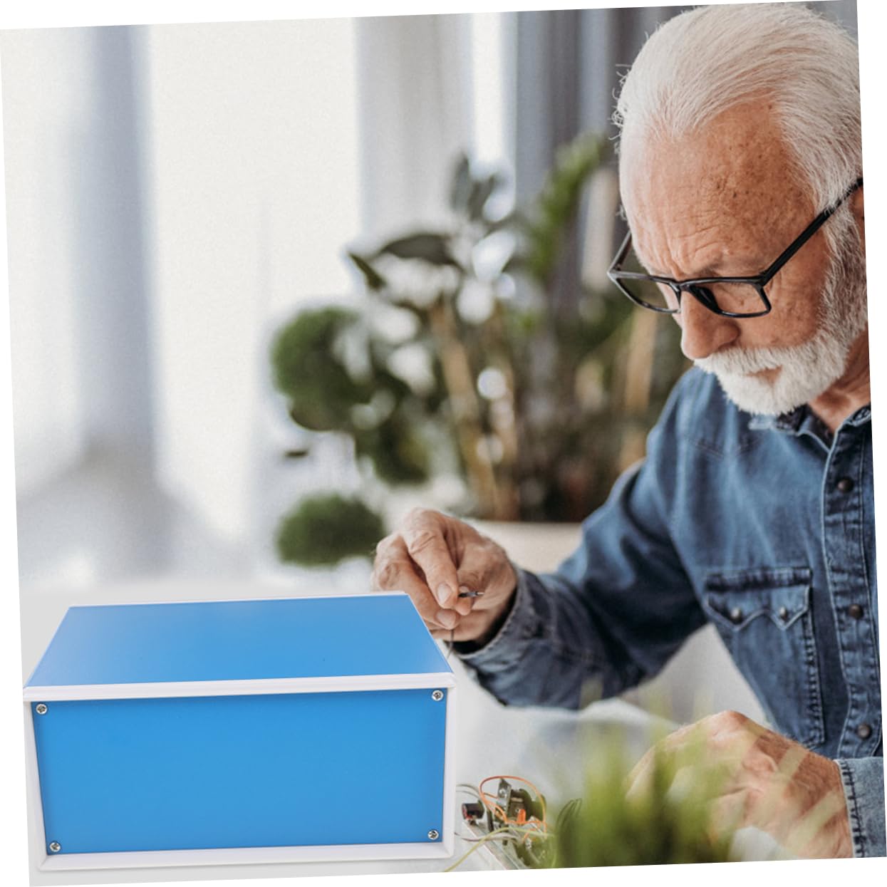 HOMSFOU Electrical Box Project Enclosure for Electronics Metal Project Box DIY Chassis Shell