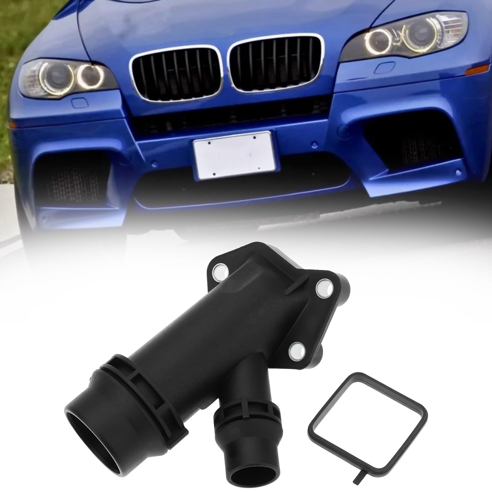 OTOTEC Brida de Refrigerante para Coche 11122247744 11127806196 Compatible con BMW X3 X5 X6 E46 E39 E90 E83 E91 E81