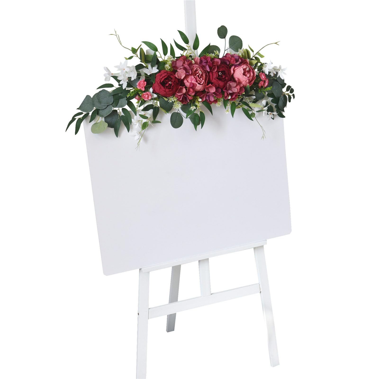 our fave Artificial Flower Swag Wedding Welcome Sign Decoration for Wedding Party Reception Backdrops Table Centerpieces