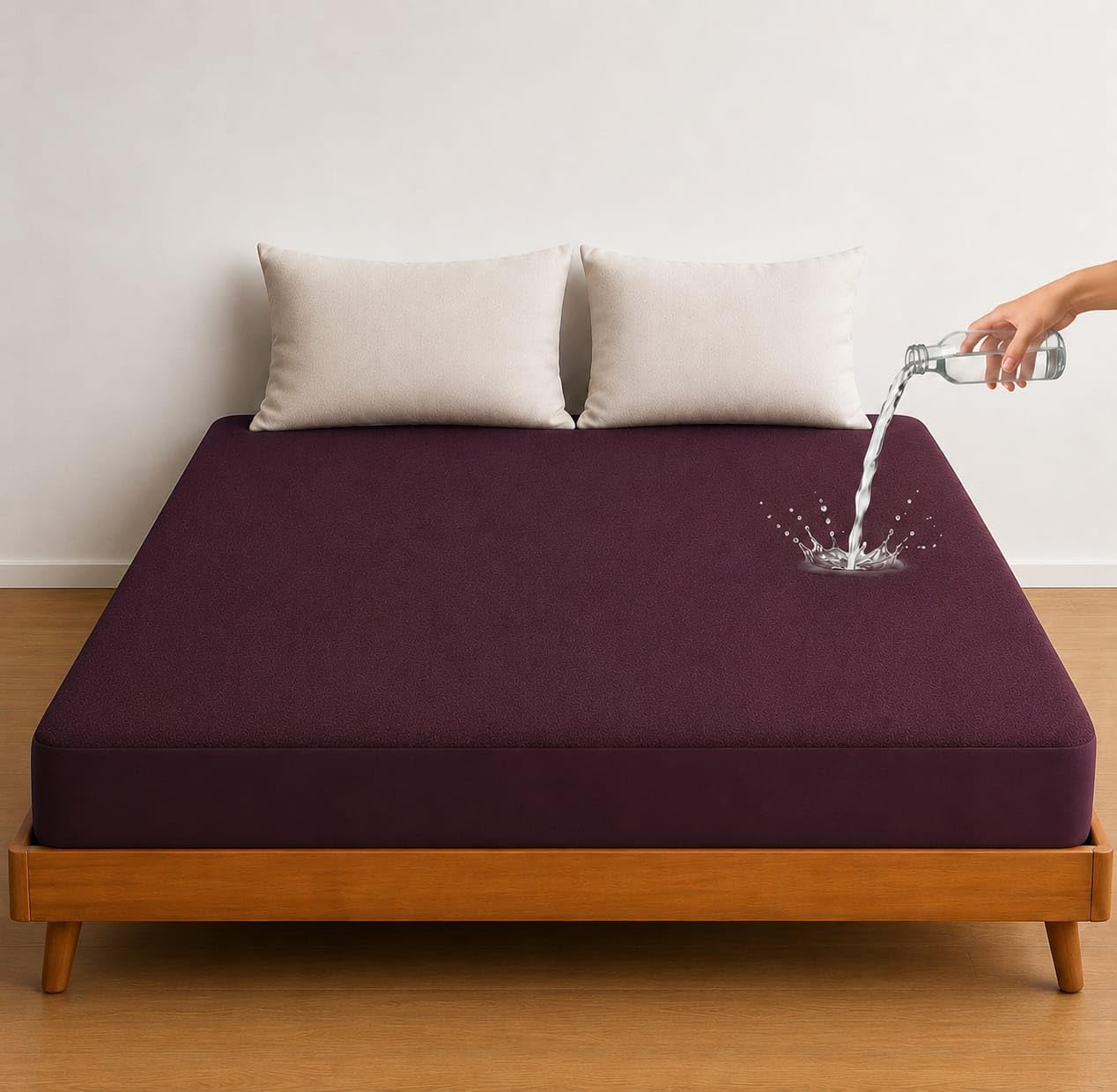 Mattress Protector King Size Waterproof 72x78 | Elastic Fitted Bedsheet | Soft, Washable & Dustproof Gadda Cover KOMFY_Bharat_S9-image-44