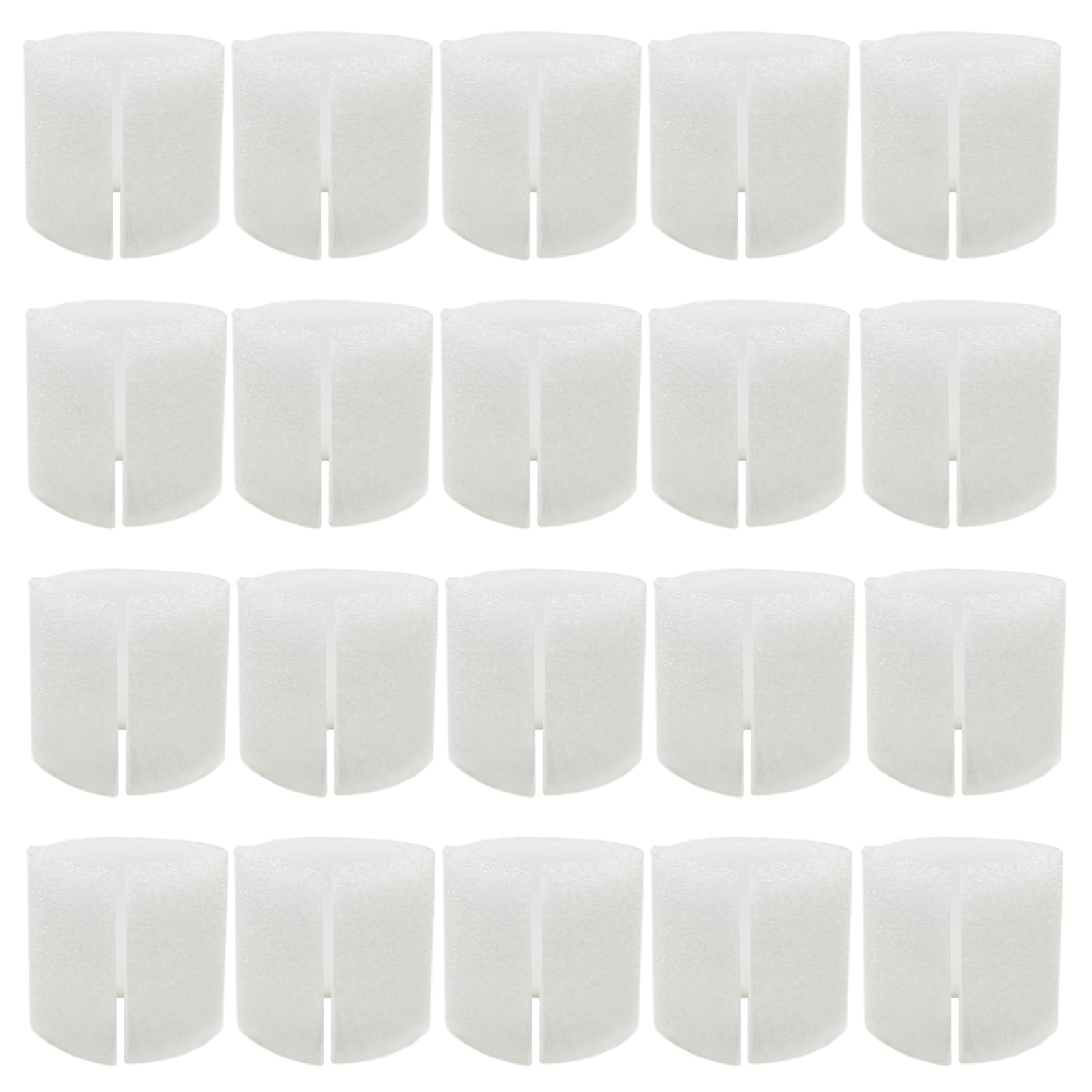 DALAETUS 20 Pcs Curtain Spacers, 4.8cm Length Curtain Foam Spacers, Curtain Divider Foam, Perfect Pleats for Poles up to 35mm Eyelet Curtains