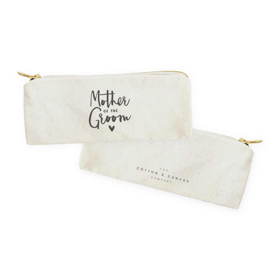 The Cotton & Canvas Co. Mother of the Groom Wedding Small Cosmetic Pouch, Bridal Party Gift and Travel Make Up Pouch