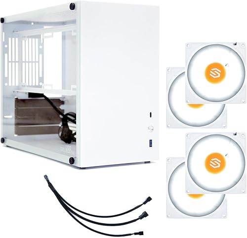 SGPC ItxMATX Mini Case K88 Lite (aceroITX Size Case y 4 ventiladores LED PWM SGPC de 3.622 in