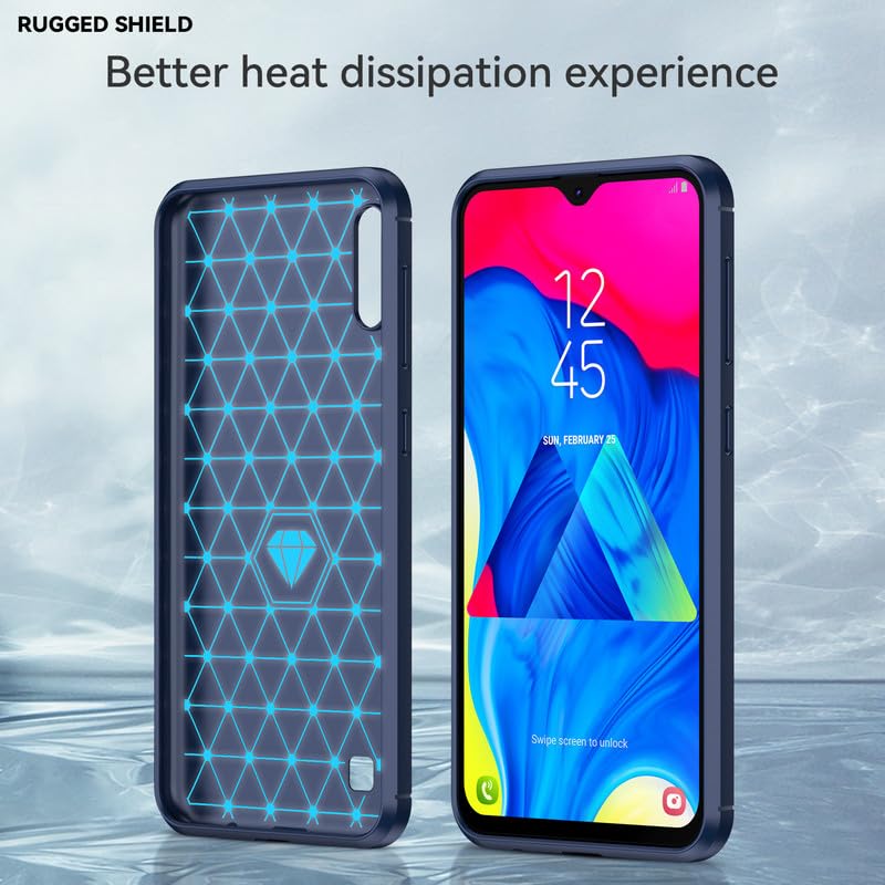 Image of Hybrid Carbon Fiber Back Case for Samsung Galaxy A10 / M10 (Blue)