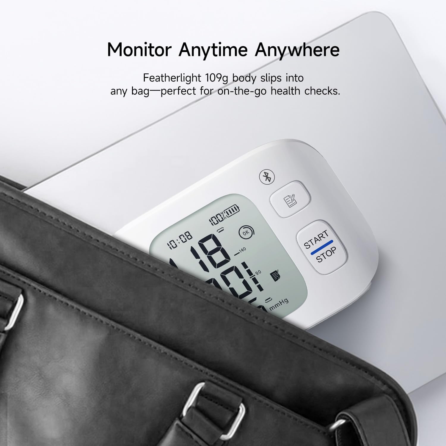 yuwell Rechargeable Wrist Blood Pressure Monitors for Home Use, Large Wrist Cuff with Irregular Heartbeat, with Bluetooth Wireless Technology to Healthcare+ App for Unlimited Free Measurements