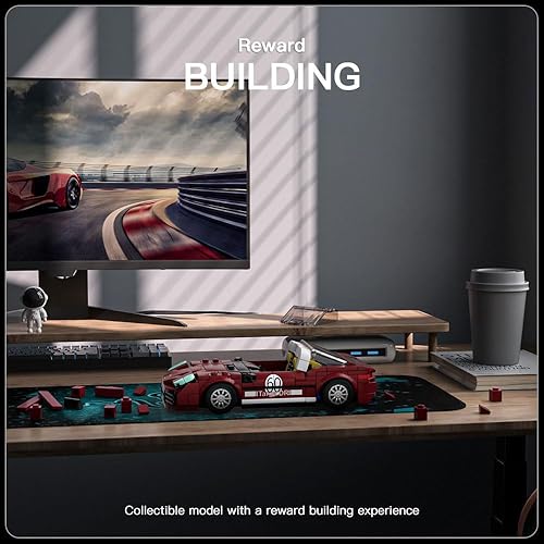 Miniatura 4 de Mould King Speed Championship 911 Targa 4S Super Car Models Juguetes de construcción con vitrina transparente, kits de autos modelo 27060, kit de