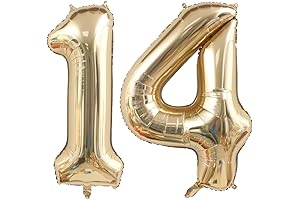 Light Gold 14 Giant Number Balloons