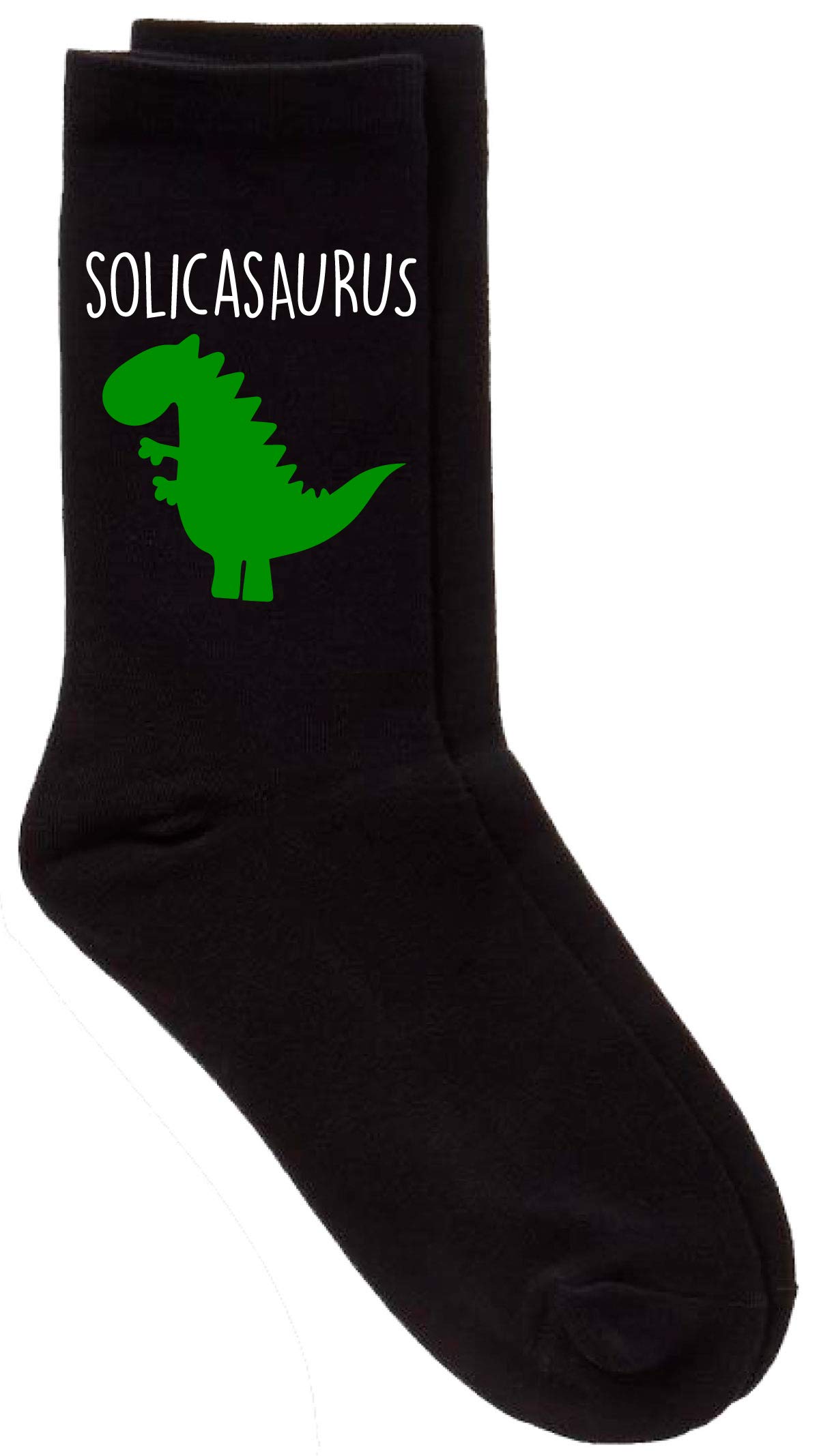 60 Second Makeover Men's Black Limited Solicitor Dinosaur Solicasaurus Fathers Day Socks Gift