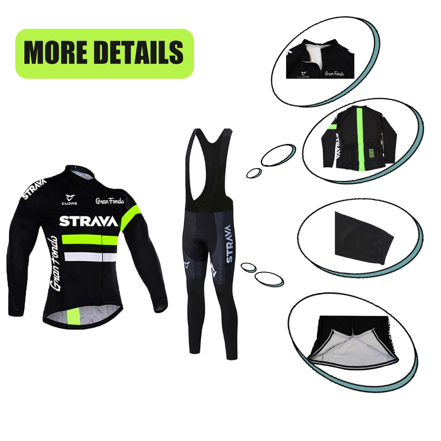 Abbigliamento Ciclismo Uomo Invernale Completo Abbigliamento Ciclismo Bici Pile Maglia Tuta Bicicletta +Pantaloni Imbottiti Con 3D Gel pad Traspirante Sportivo