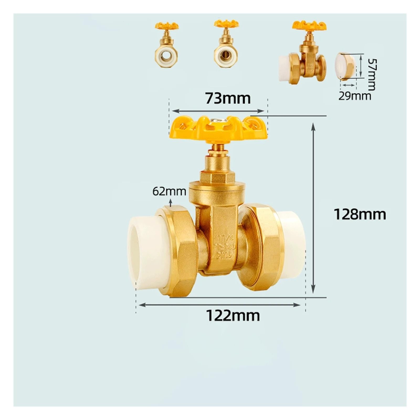 PPR Pipe PE Pipe Water Pipe Gate Valve Union Pipe Fitting Water Meter Tap Water Meter Tube Brass DN20 DN25 DN50 Connection Pipe(8mm)